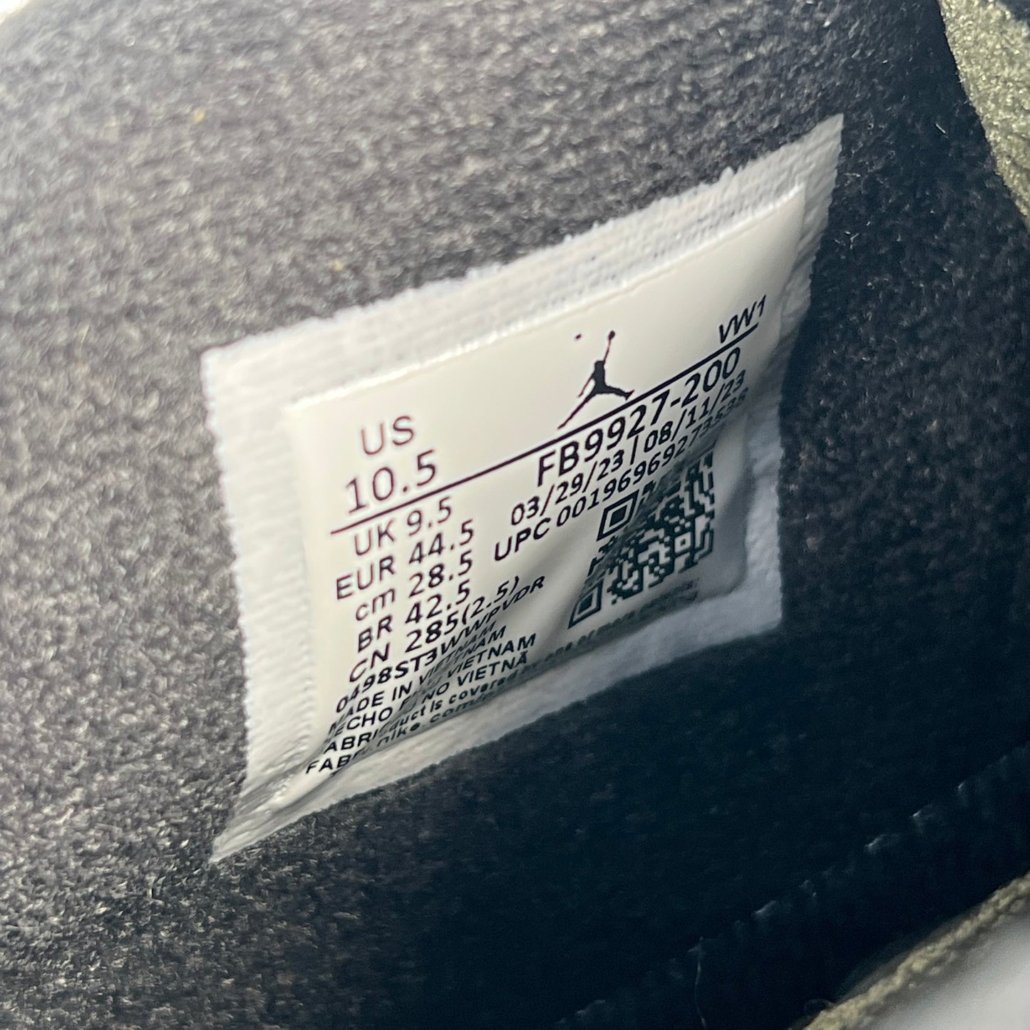 Jordan 4 Craft Medium Olive (2023) Size 10.5 USED s17544