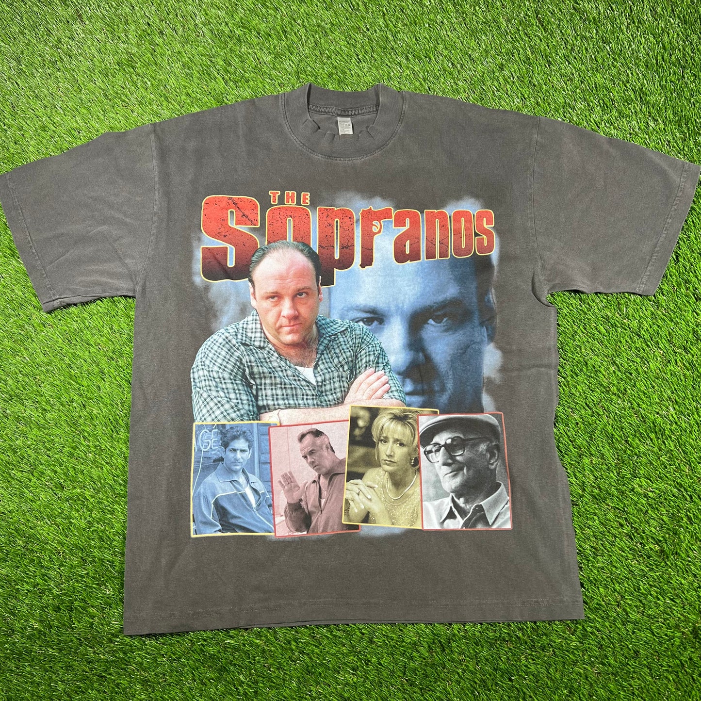 Sopranos Modern Rap Style Washed Grey Tee Size Medium NEW v16959