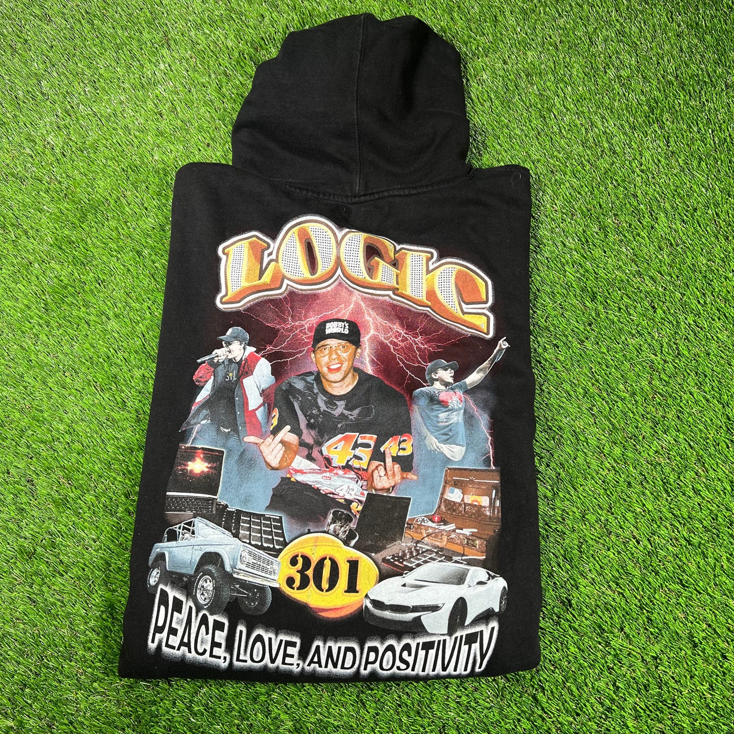 Logic Black Hoodie w/ Back Hit Size XXL USE v16703
