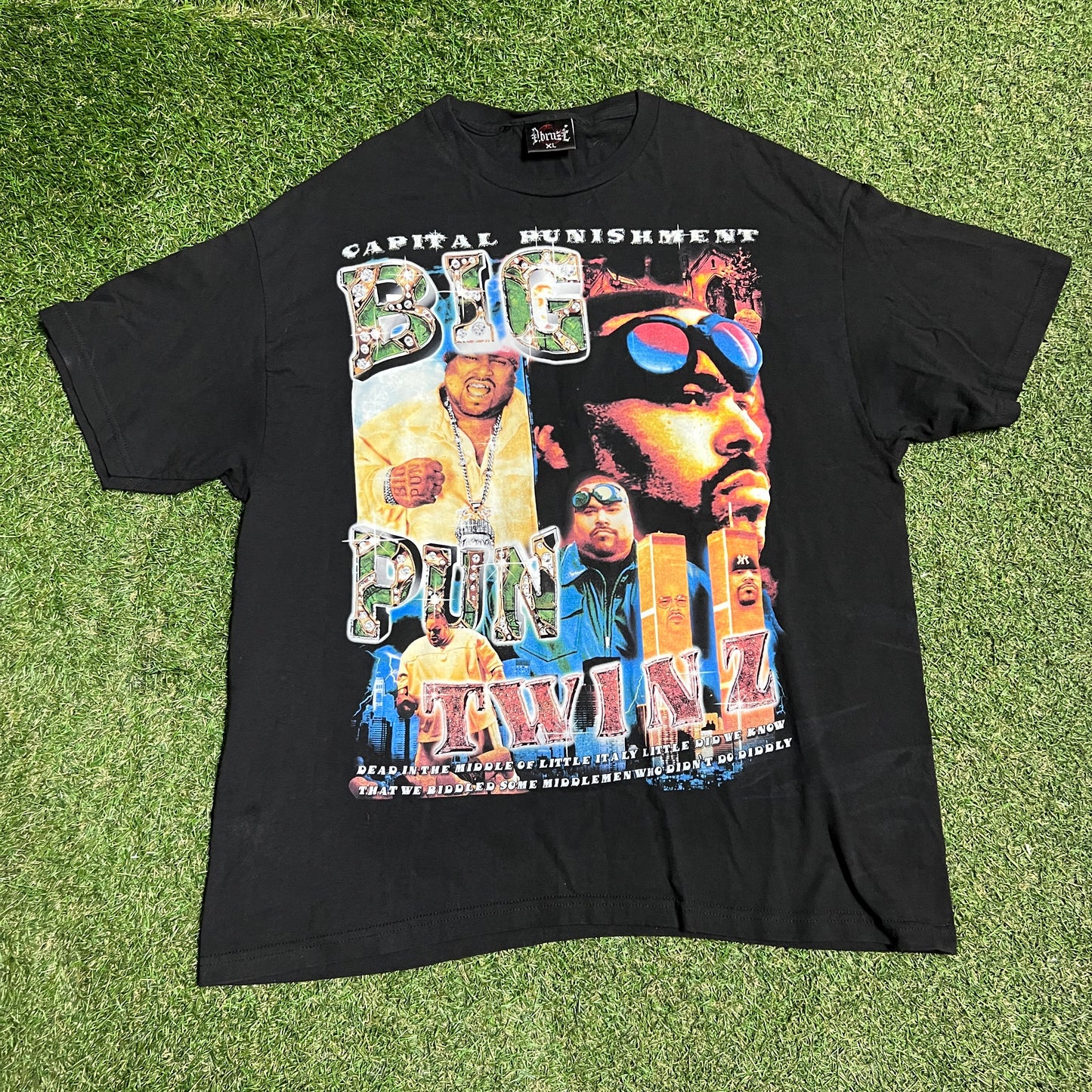 Dbruez Big Pun Modern Rap Style Black Tee Size XL USED x13669