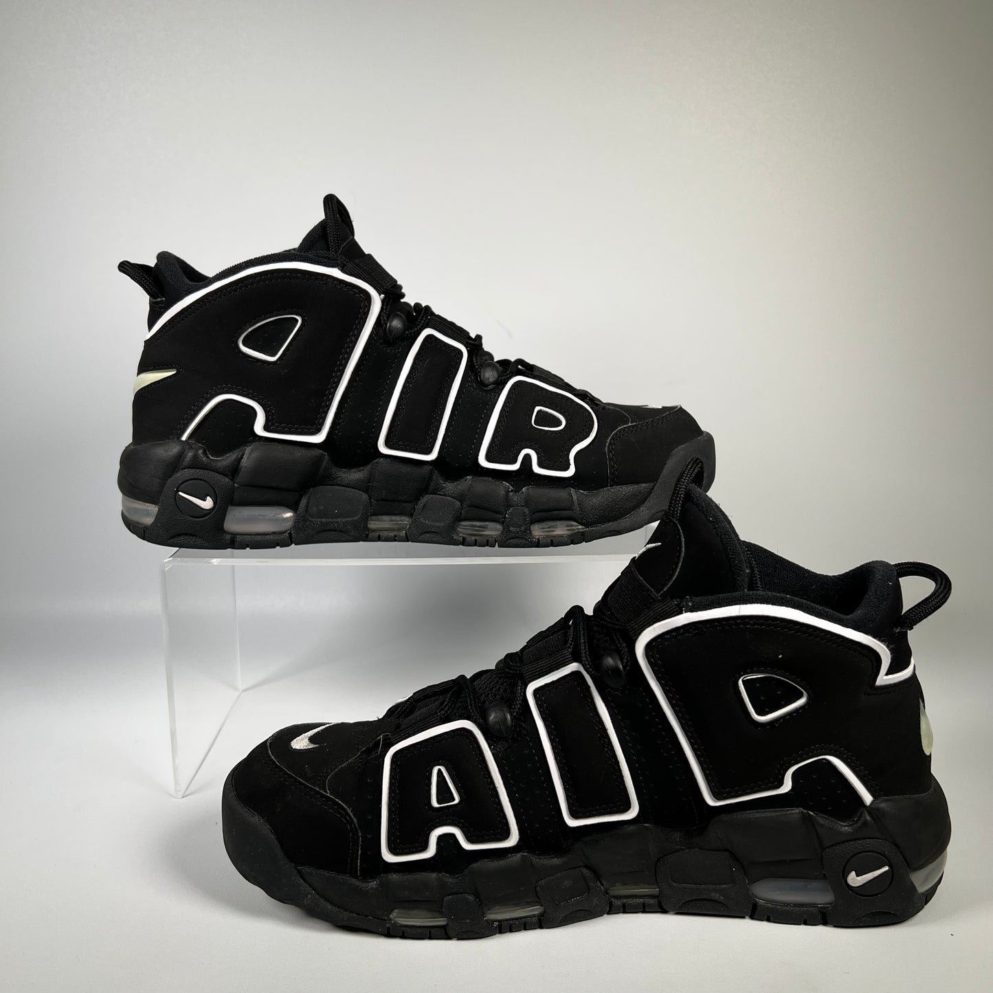 Nike Air More Uptempo Black White (2016) Size 10 USED s17872