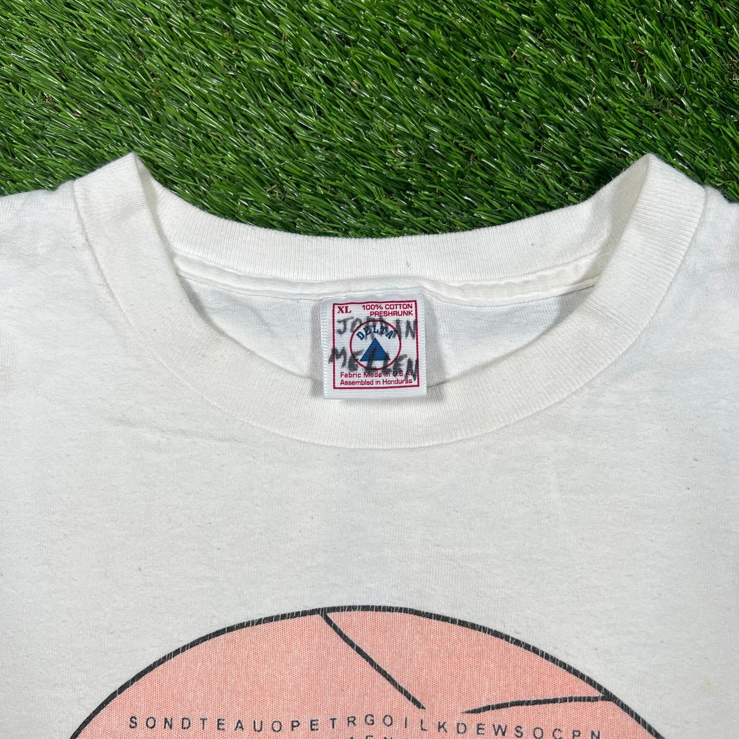 1990s "Ball Stars" White Basketball WordSearch Tee Size XL USED v17472