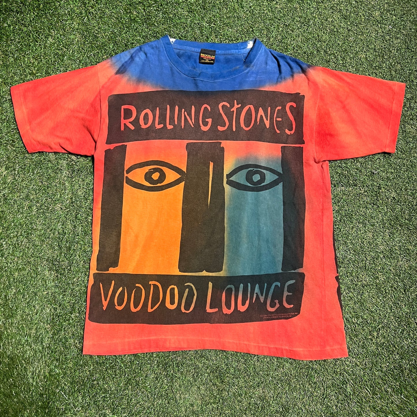 1994 Rolling Stones "Voodoo Lounge" AOP Tee Size XXL USED v16120