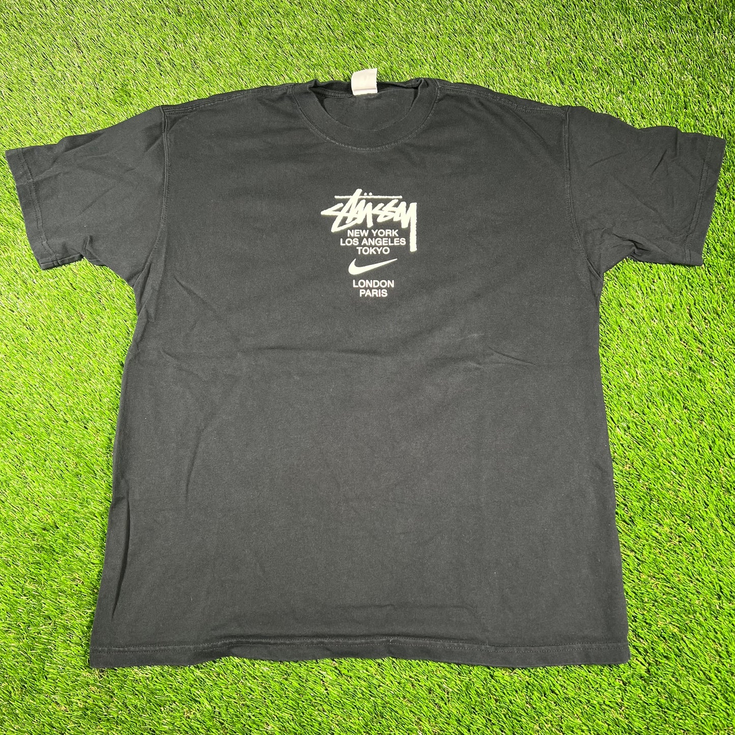 Nike Stussy Citys Black Tee Size Small USED x14649