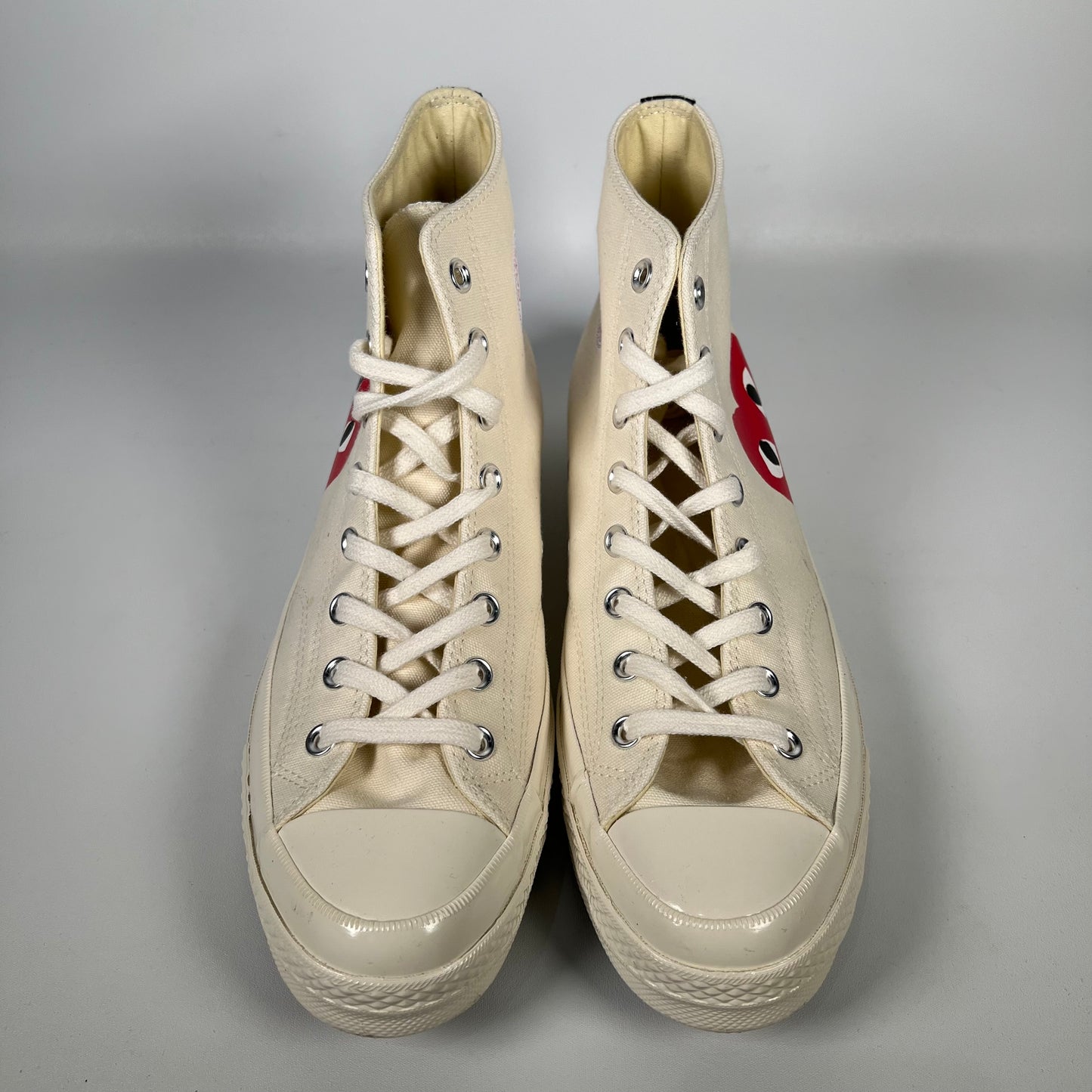 Converse CDG White High Size 10 USED s18069