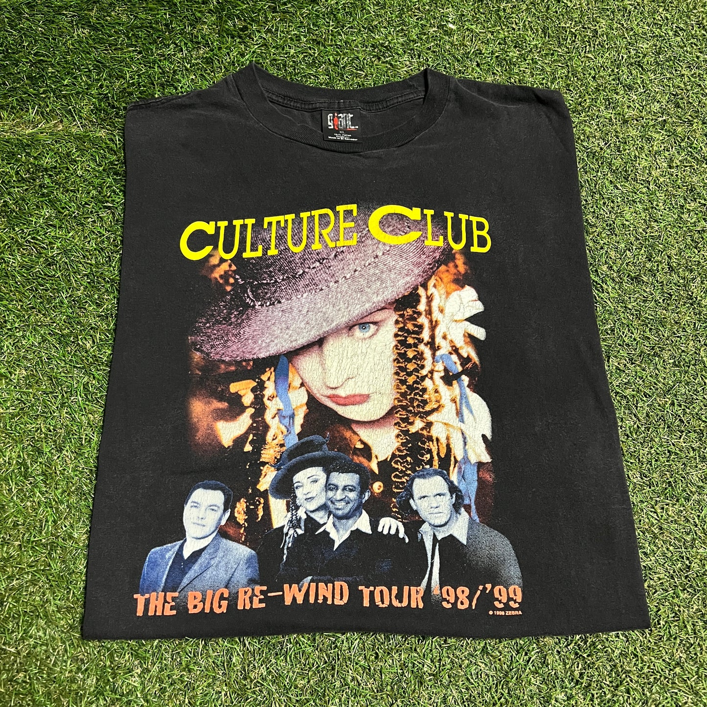 1998 Culture Club "Big Rewind" Black Tour Tee Size XL USED v16113