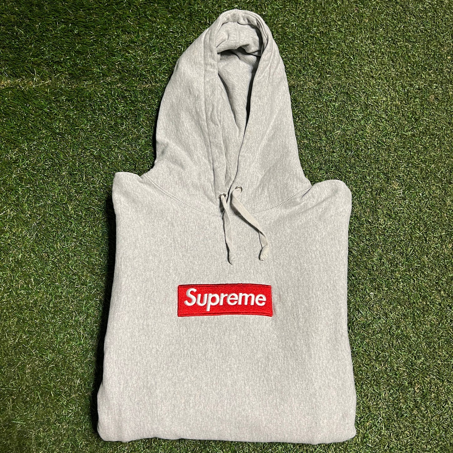 2016 Supreme Grey Box Logo Hoodie Size XL USED x13327