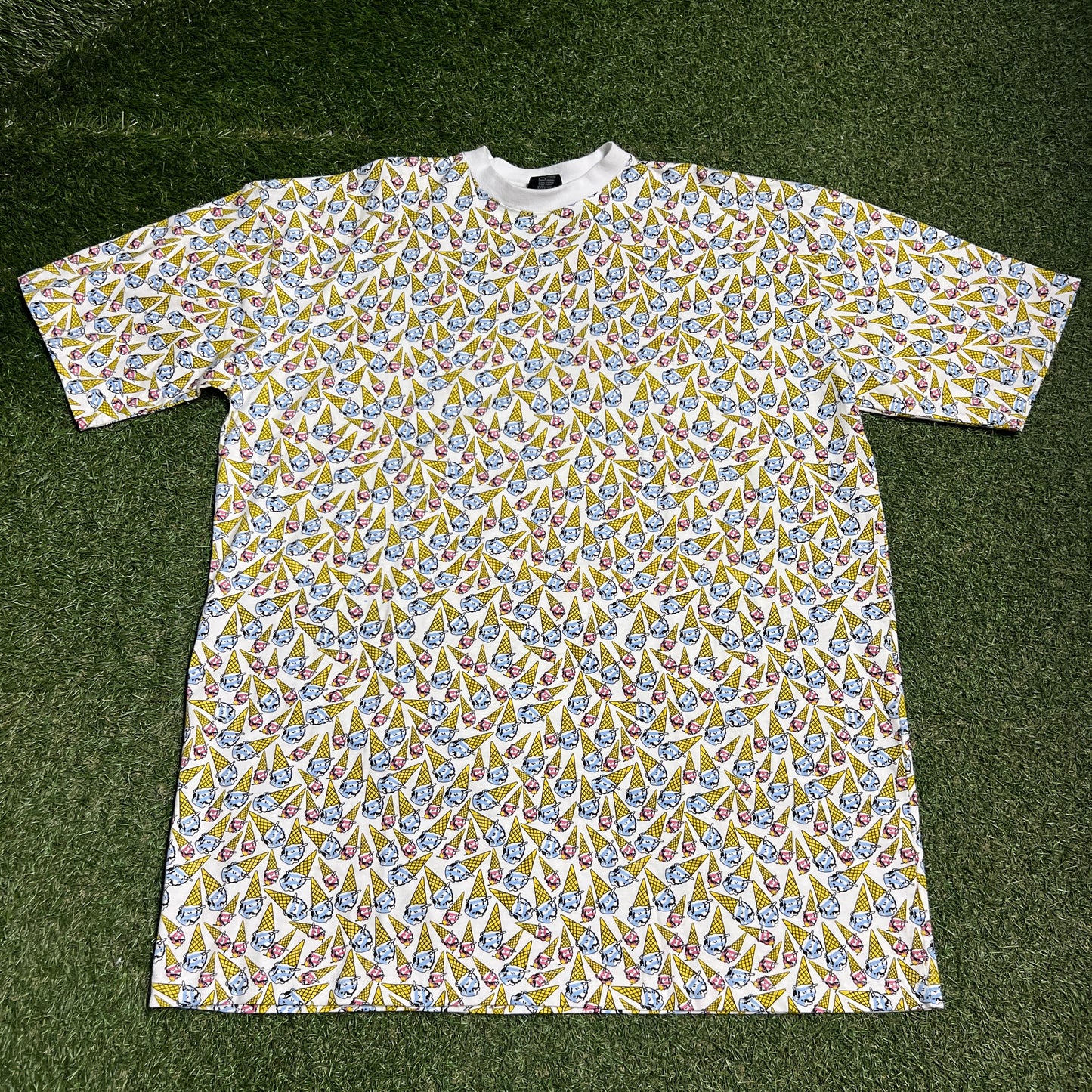 Billionaire Boys Club BBC Ice Cream AOP Cones White Tee Size XXL NEW x14084