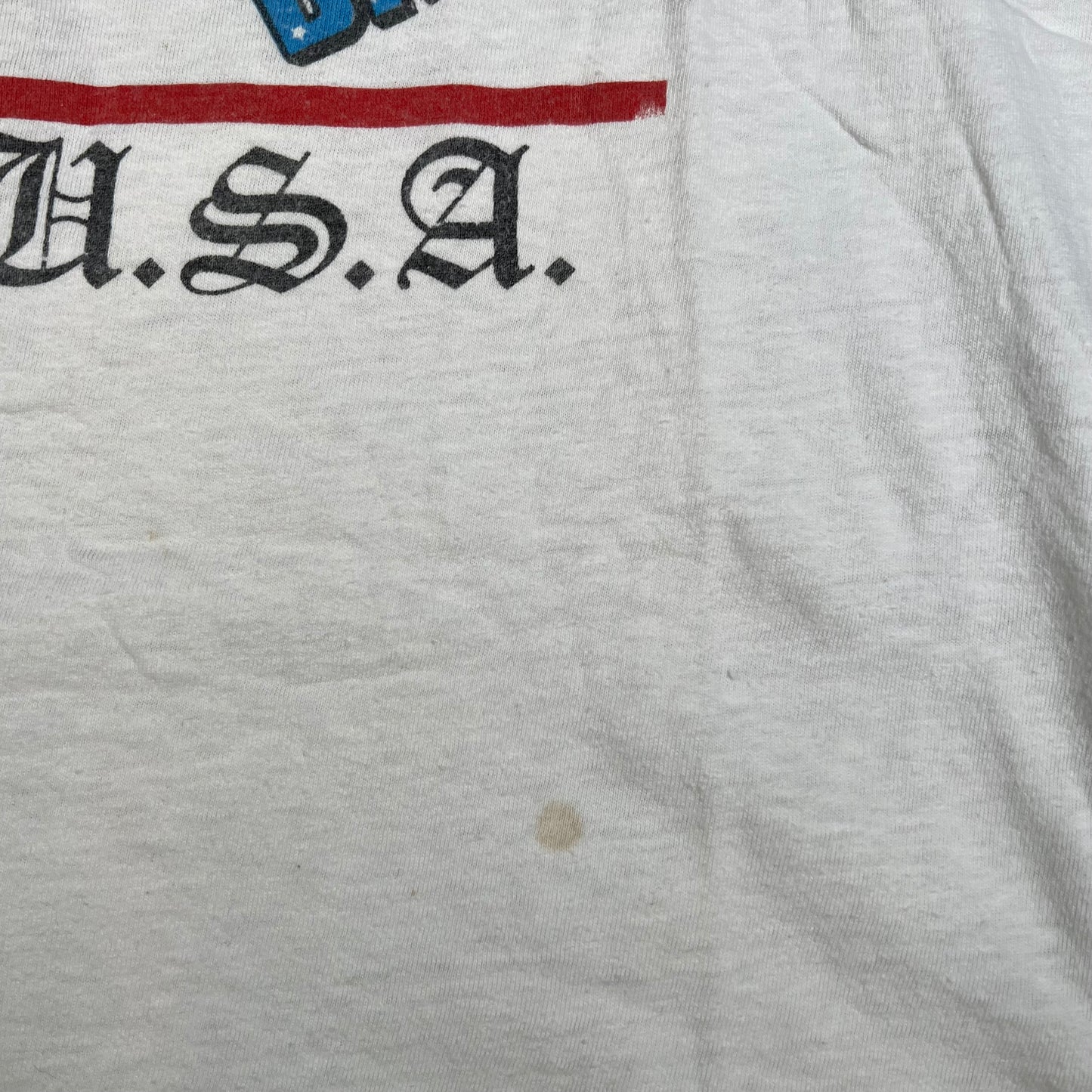 1985 Bruce Springsteen and The E Street Band White Tour Tee Size Medium USED v16596