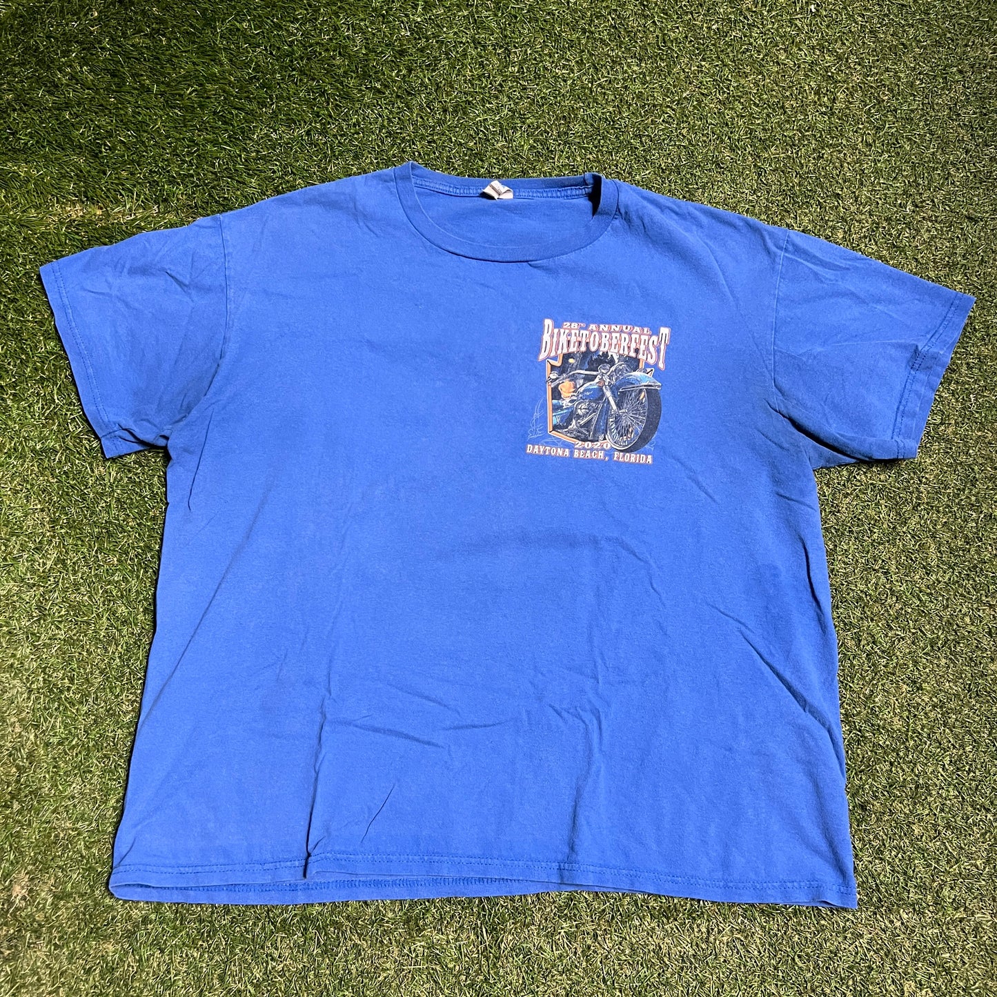 2020 Daytona Beach Biketoberfest Blue Tee Size XL USED v16487
