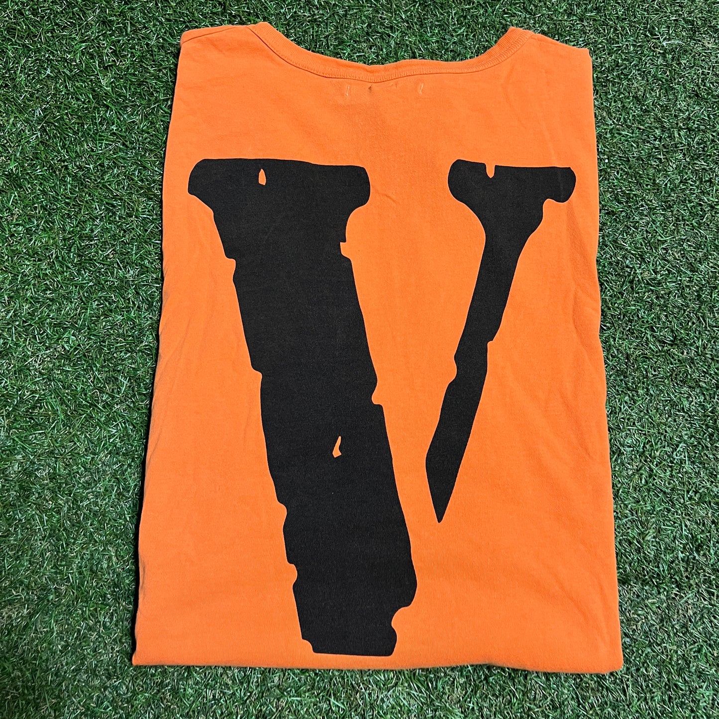 Vlone Off White Orange Longsleeve Tee Size XL USED x13774