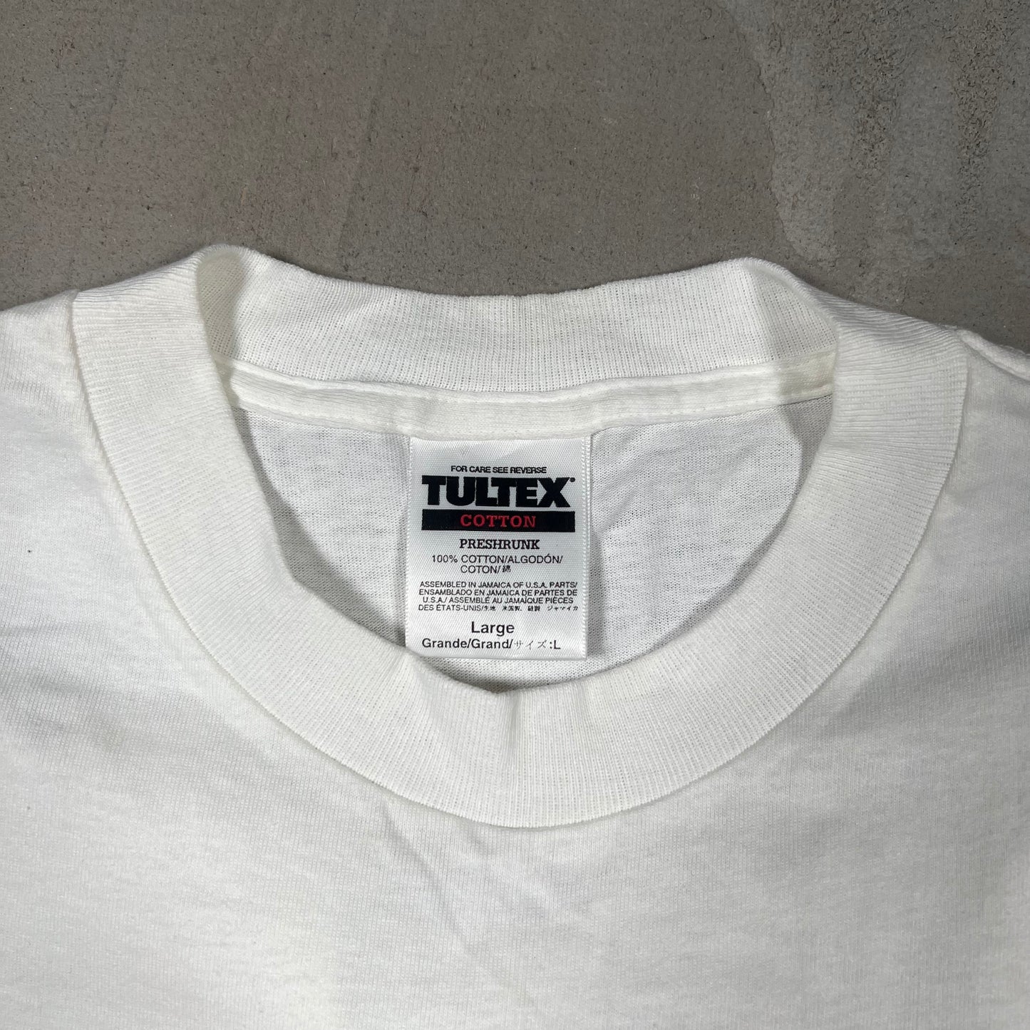 1998 Simpsons Hardest Working Dad White Tee Size Large USED v19313