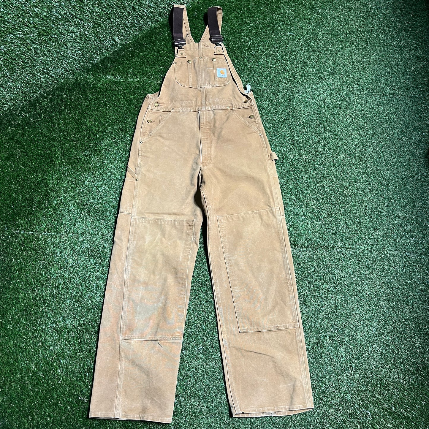 Carhartt 1990s Tan Overalls Size Small USED v16366