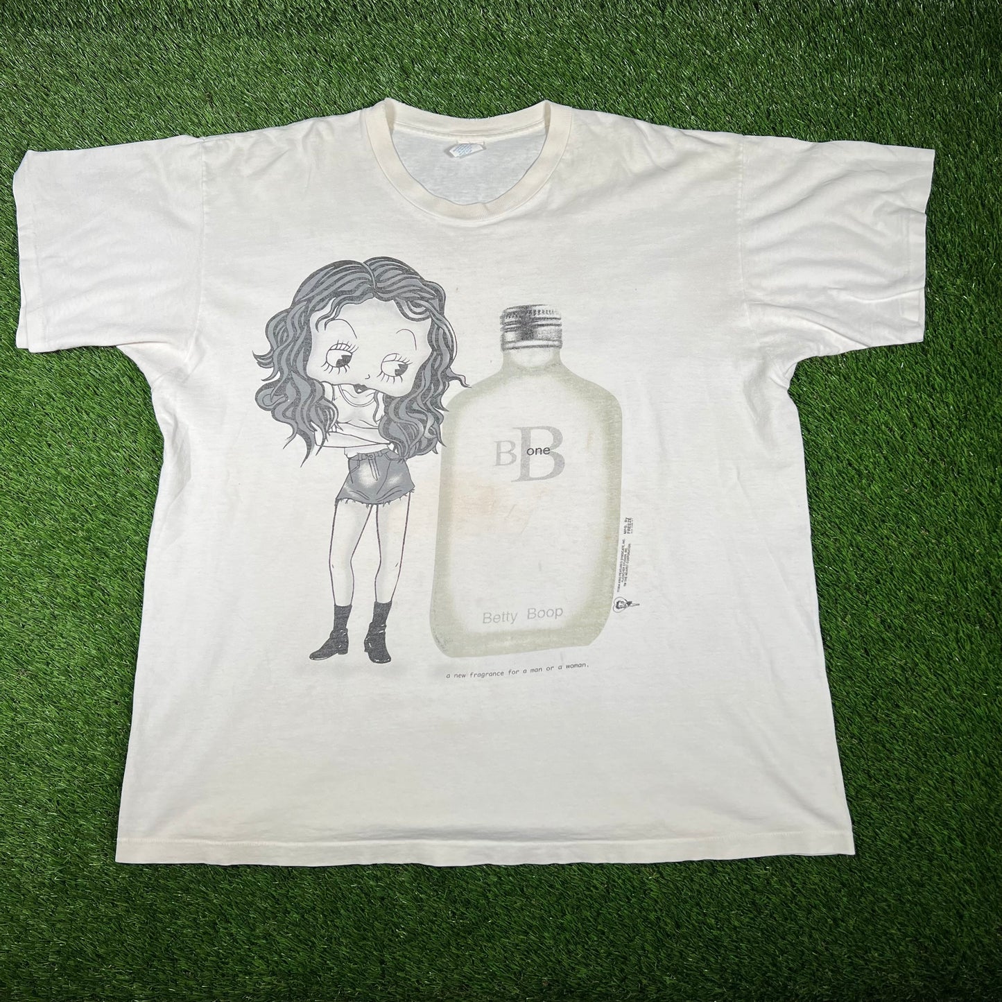 1994 Betty Boop White Calvin Klein Sppof Tee Size XXL USED v16846