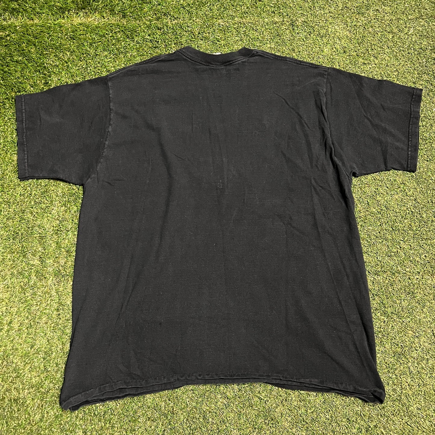 1990s Flyers Hockey Embroidered Logo Black Tee Size XL USED v16211