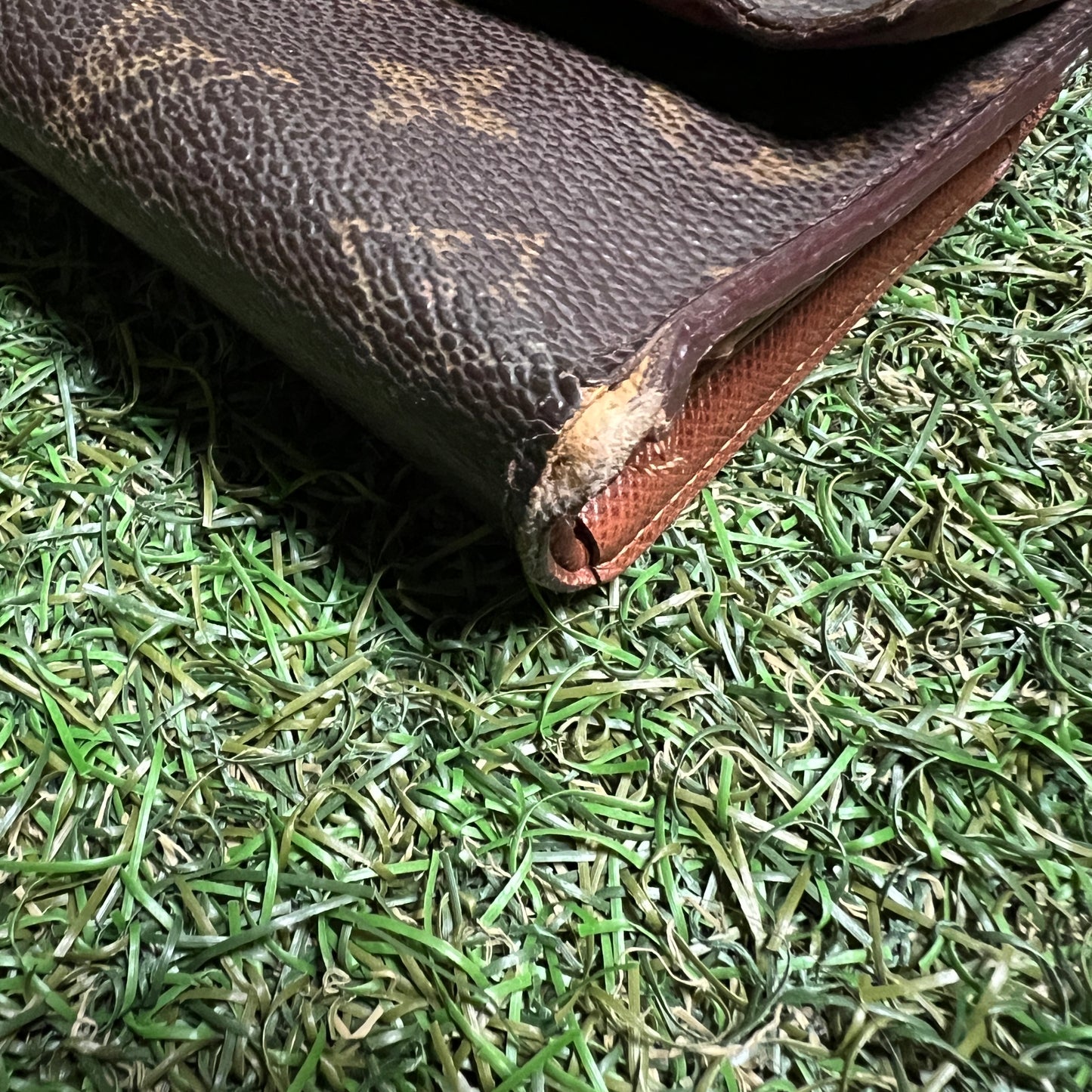 1990s Louis Vuitton Monogram Long Brown Wallet USED x14065