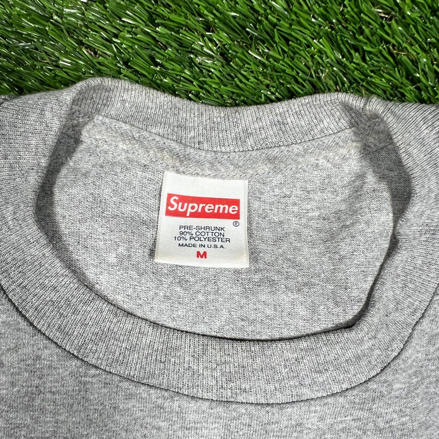 2022 Supreme Ralph Steadman Box Logo Grey Tee Size Medium USED x14559