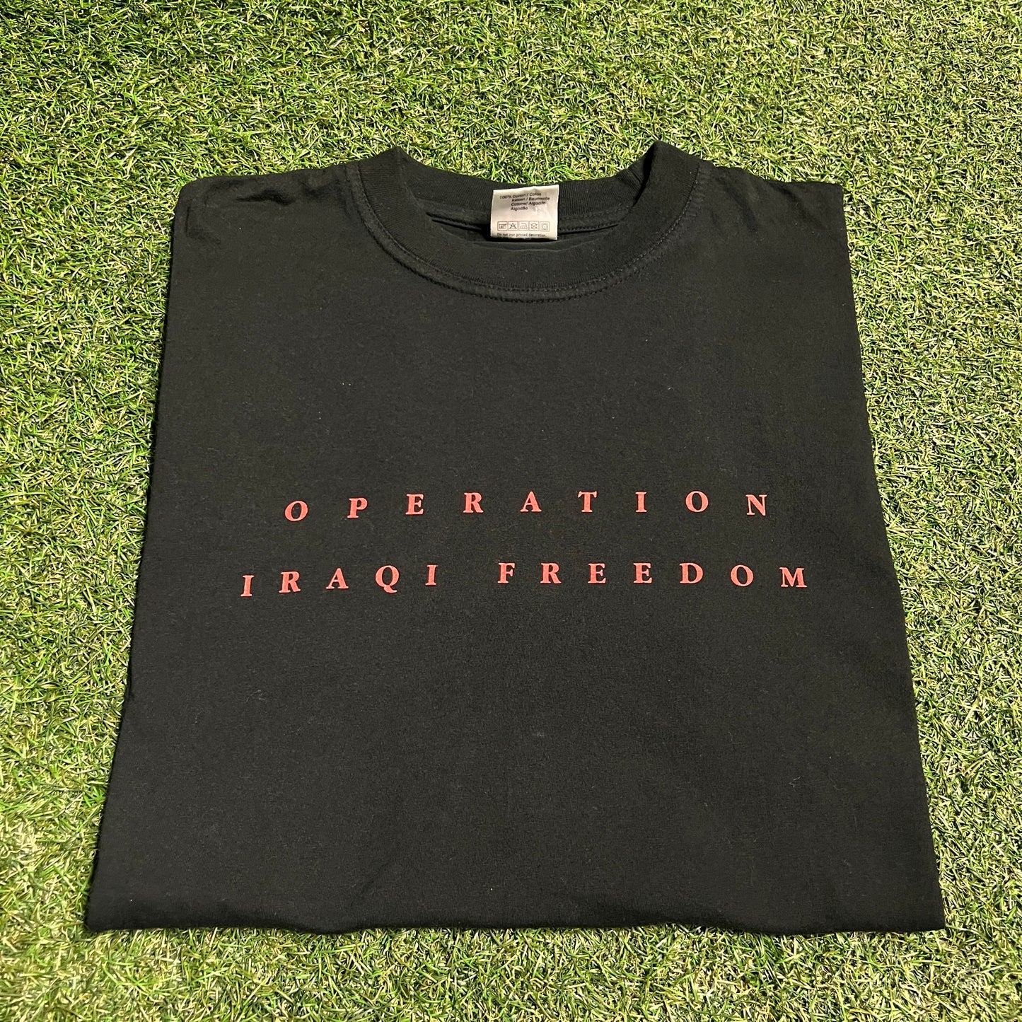 Operation Iraqi Freedom Black Tee Size XXL USED v16209