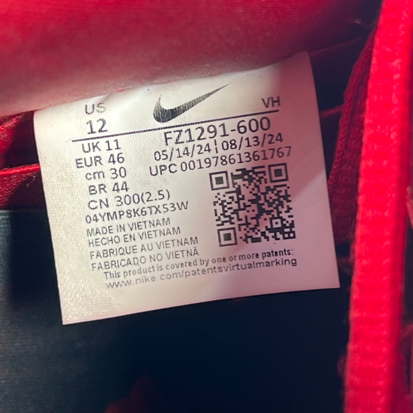 Nike SB Dunk Low Wizard of Oz Poppy Field (2024) Size 12 USED s17953