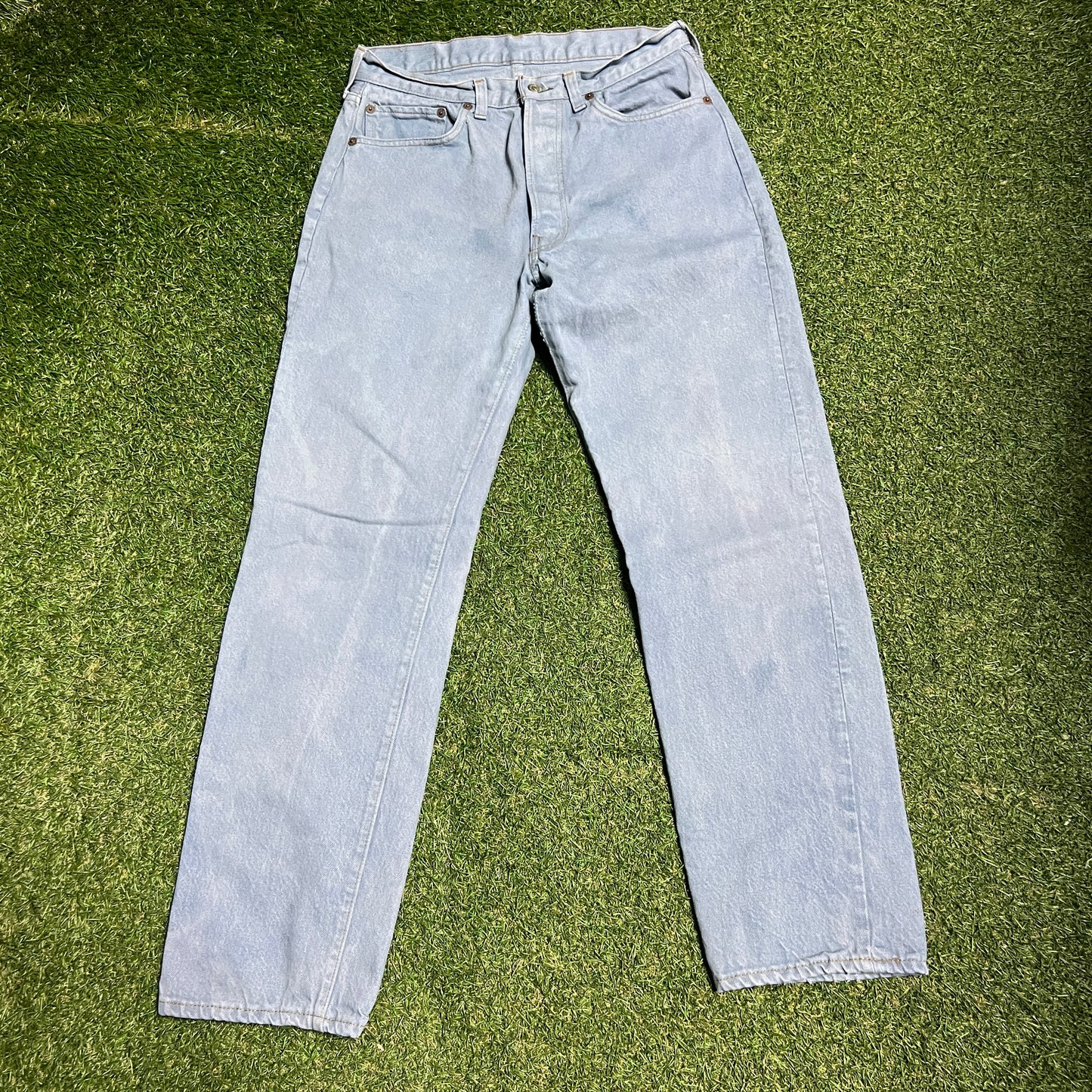 Levis 501 Washed Blue 33 USED V15845