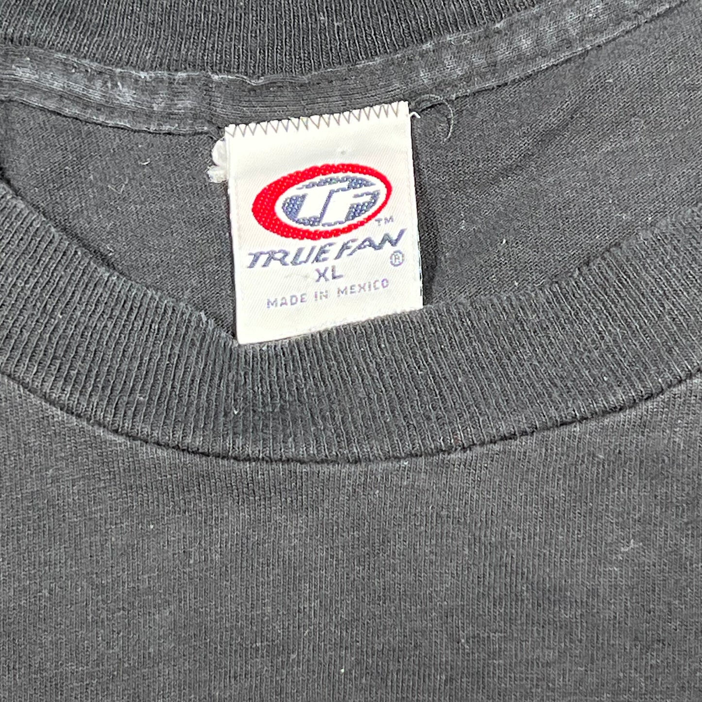 1990s Pittspurgh Steelers City Line Helmet Black Tee Size XL USED v16574