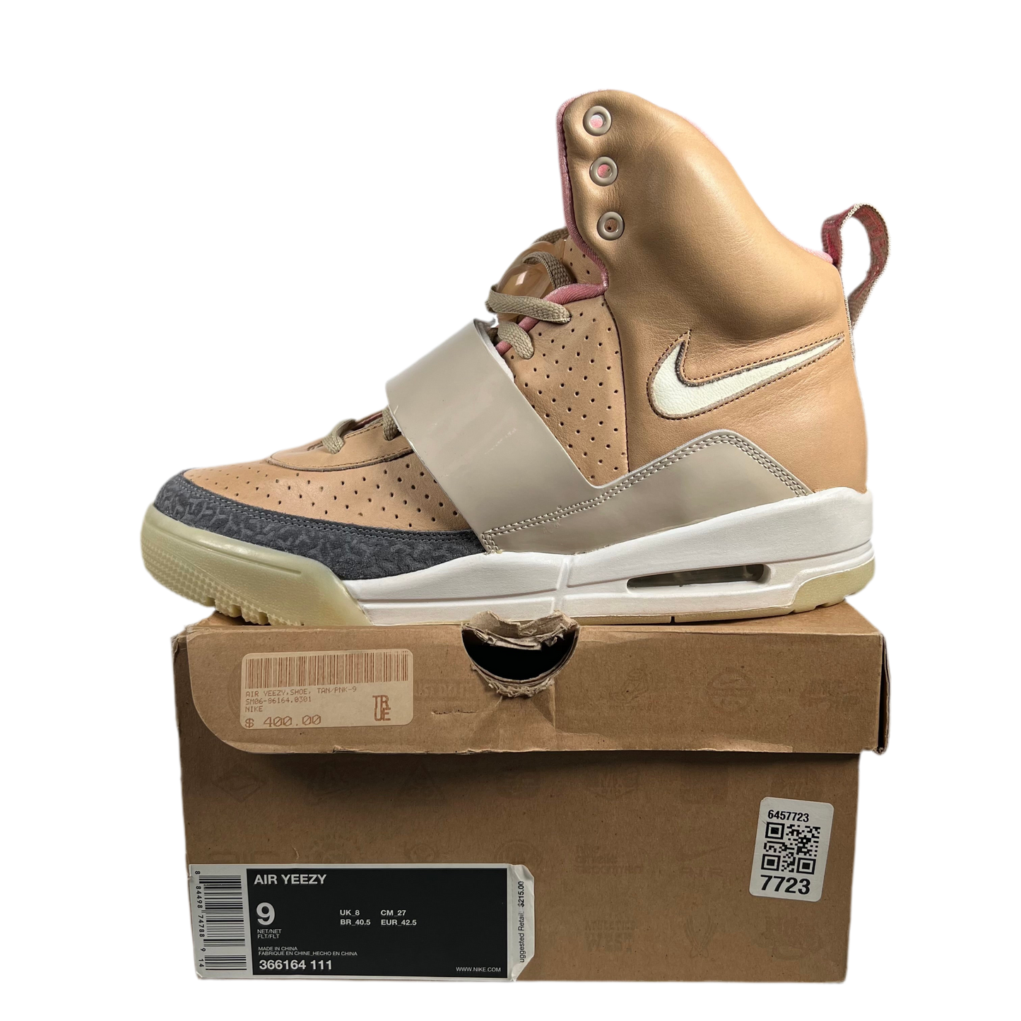 Nike Air Yeezy 1 Net Tan (2009) Size 9 NEW s18541