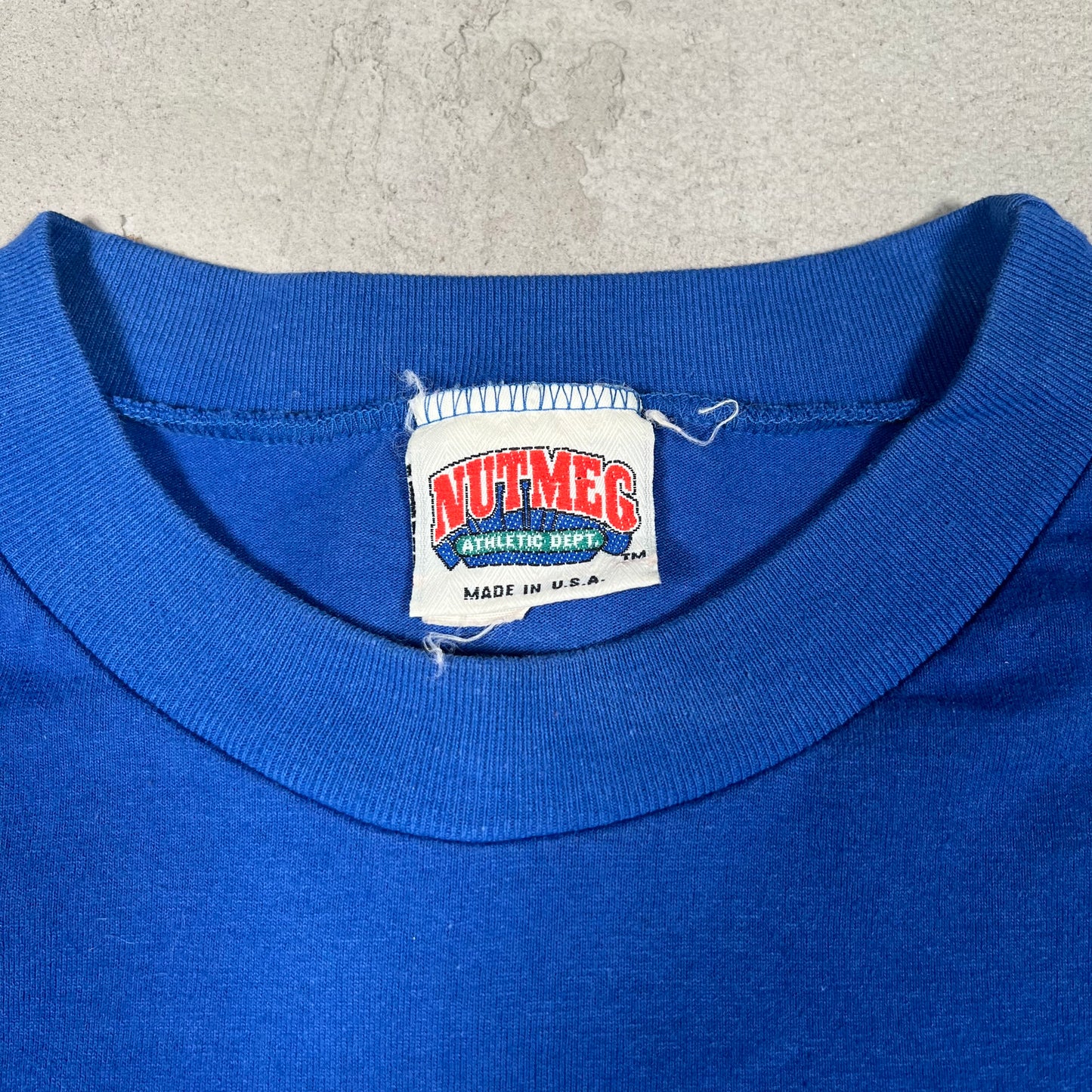 Nutmeg Giants Helmet New York Big Text Blue Tee 3XL USED v13899