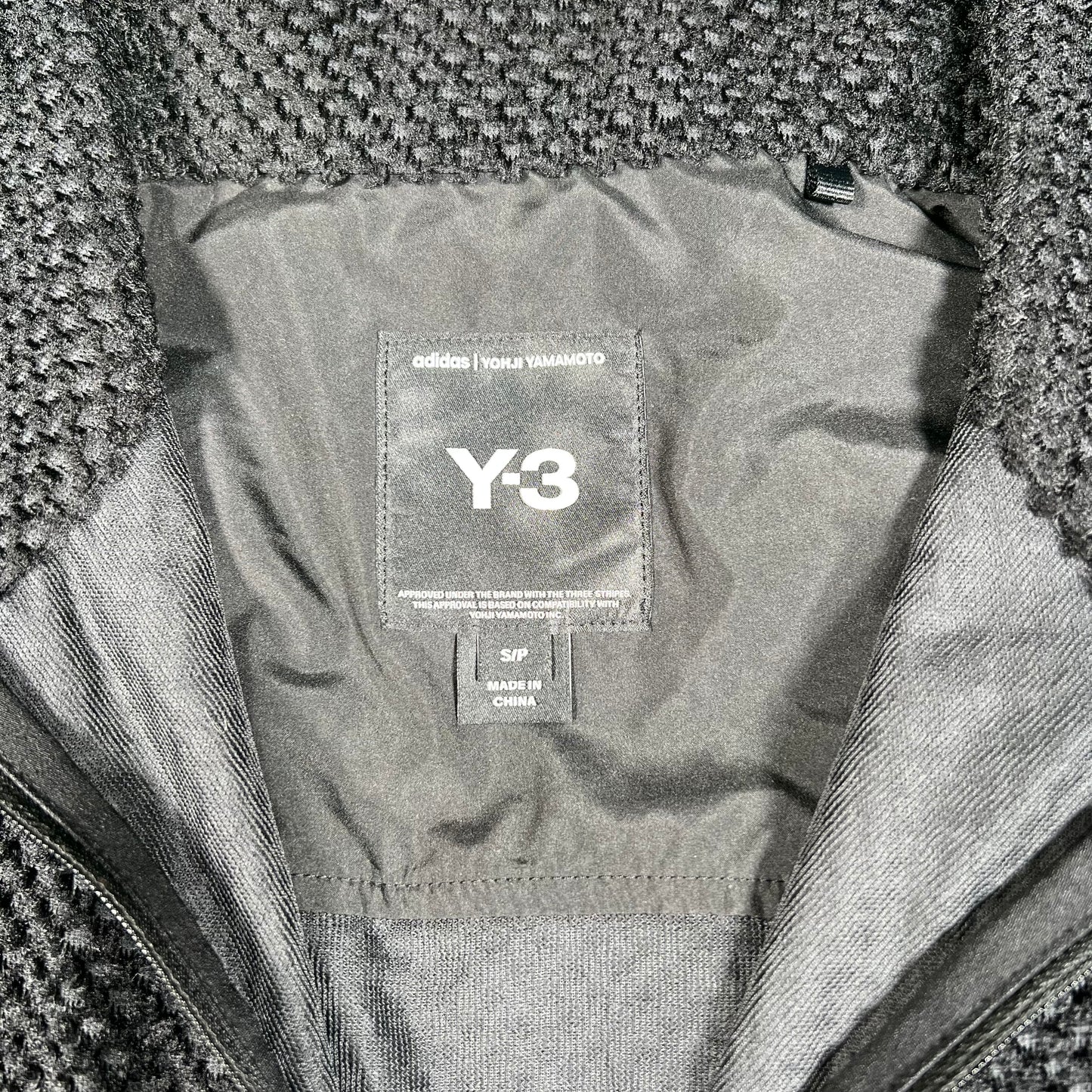 Adidas Y3 Yohji Yamamoto Black Zip Up Sweater Small USED x15366