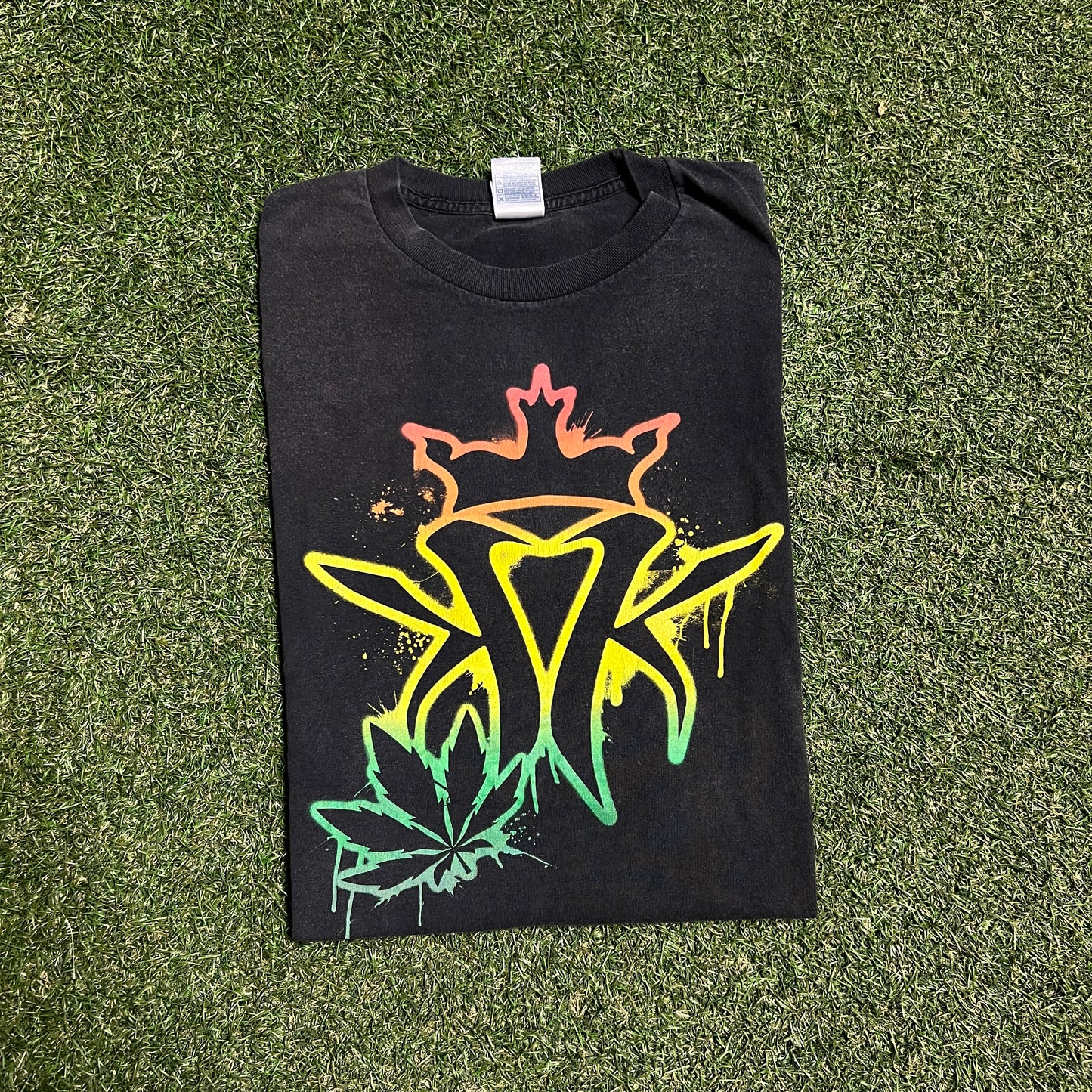 Y2K Kottonmouth Kings Rasta Logo Tee Size XL USED v15991