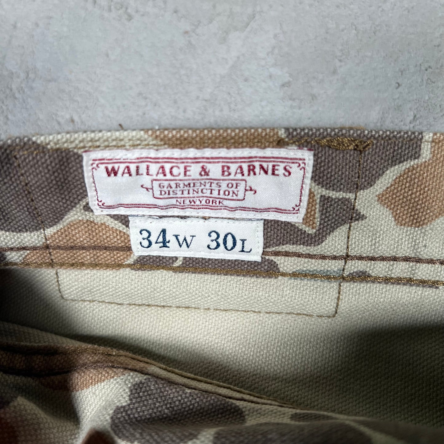 J. Crew Wallace and Barnes Duck Camo Workwear Pants Size 34 USED v19503