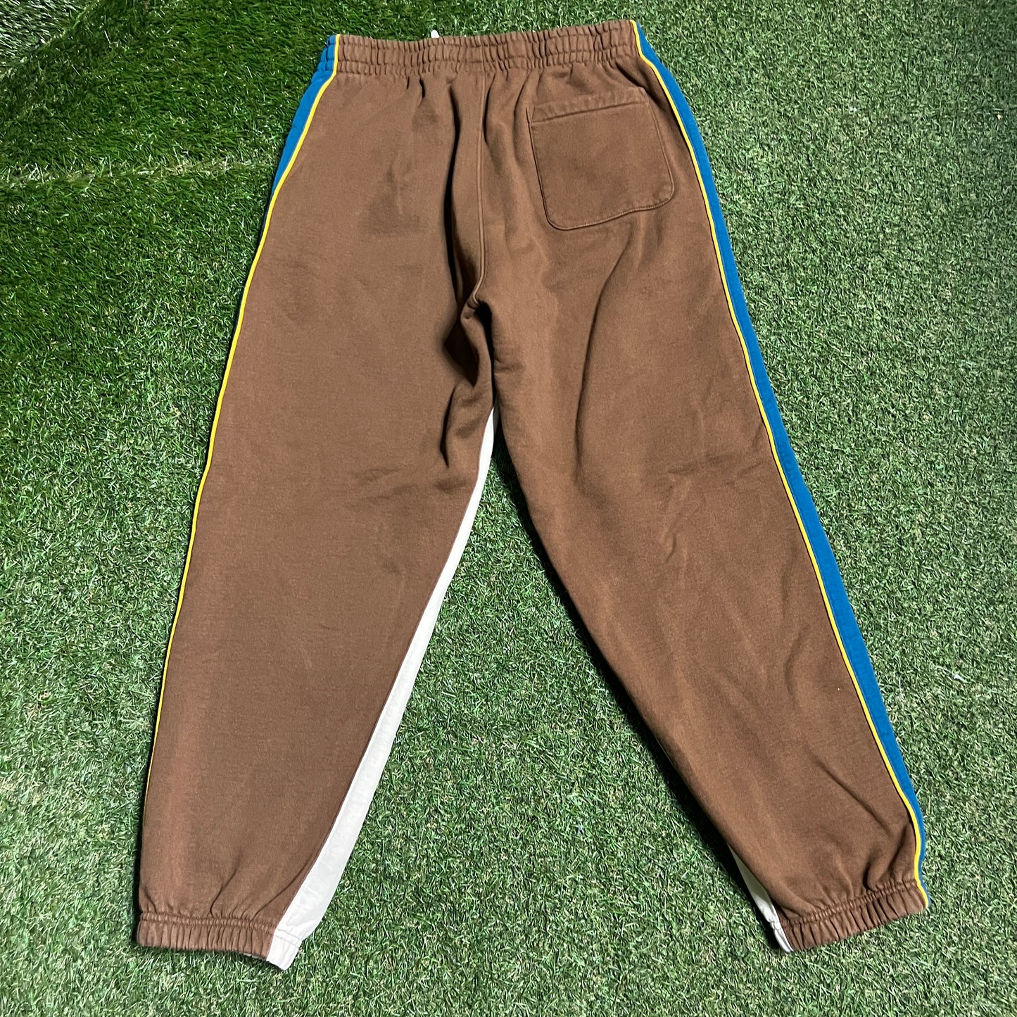Supreme Falcon Natrual/Blue Sweatpants Size Small USED x13712