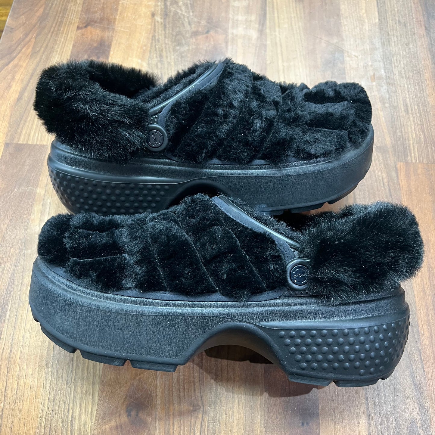 Crocs Stomp Quilted Clog Black Size 12 USED s16281