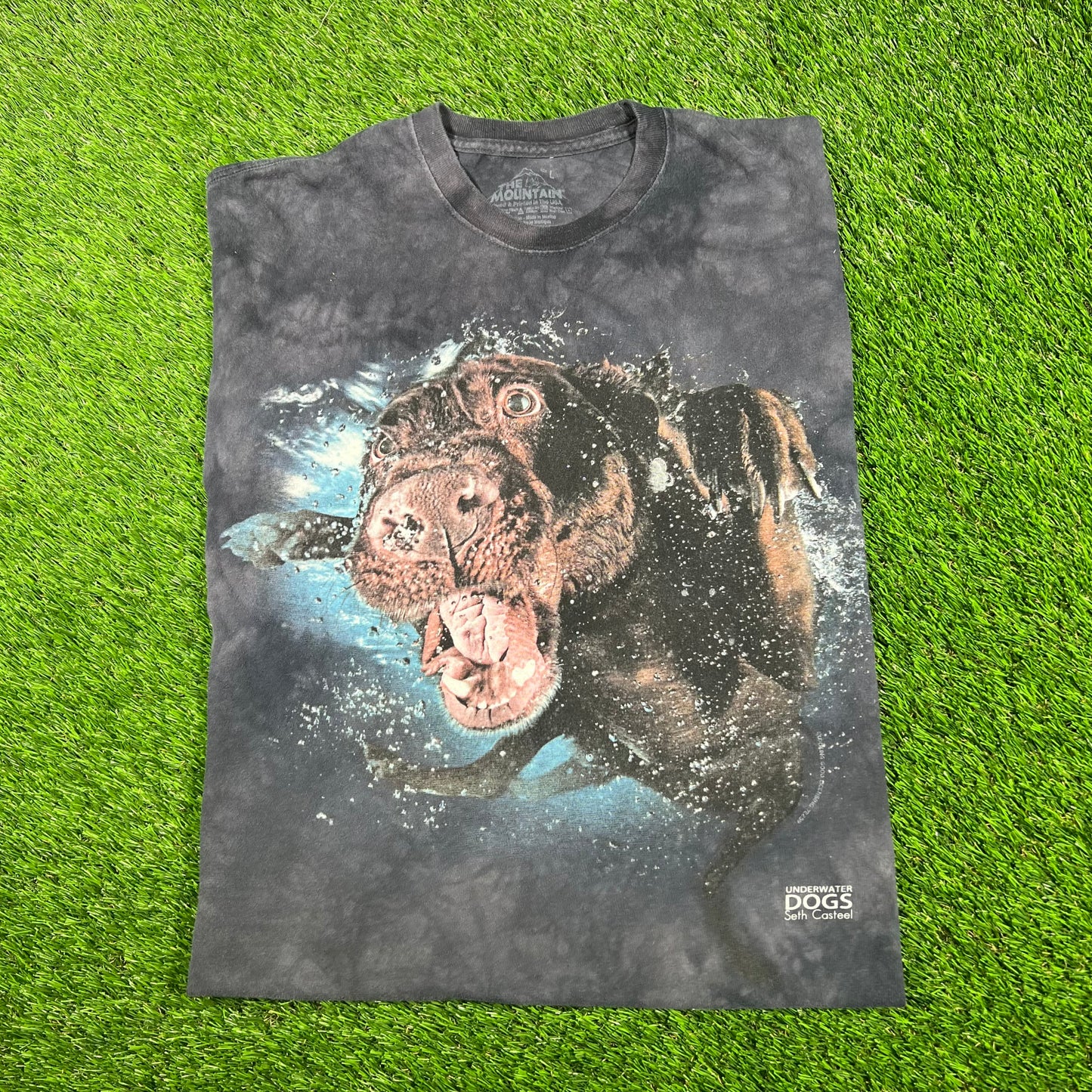 The Mountain "Underwater Dogs" Size Large USED v17070