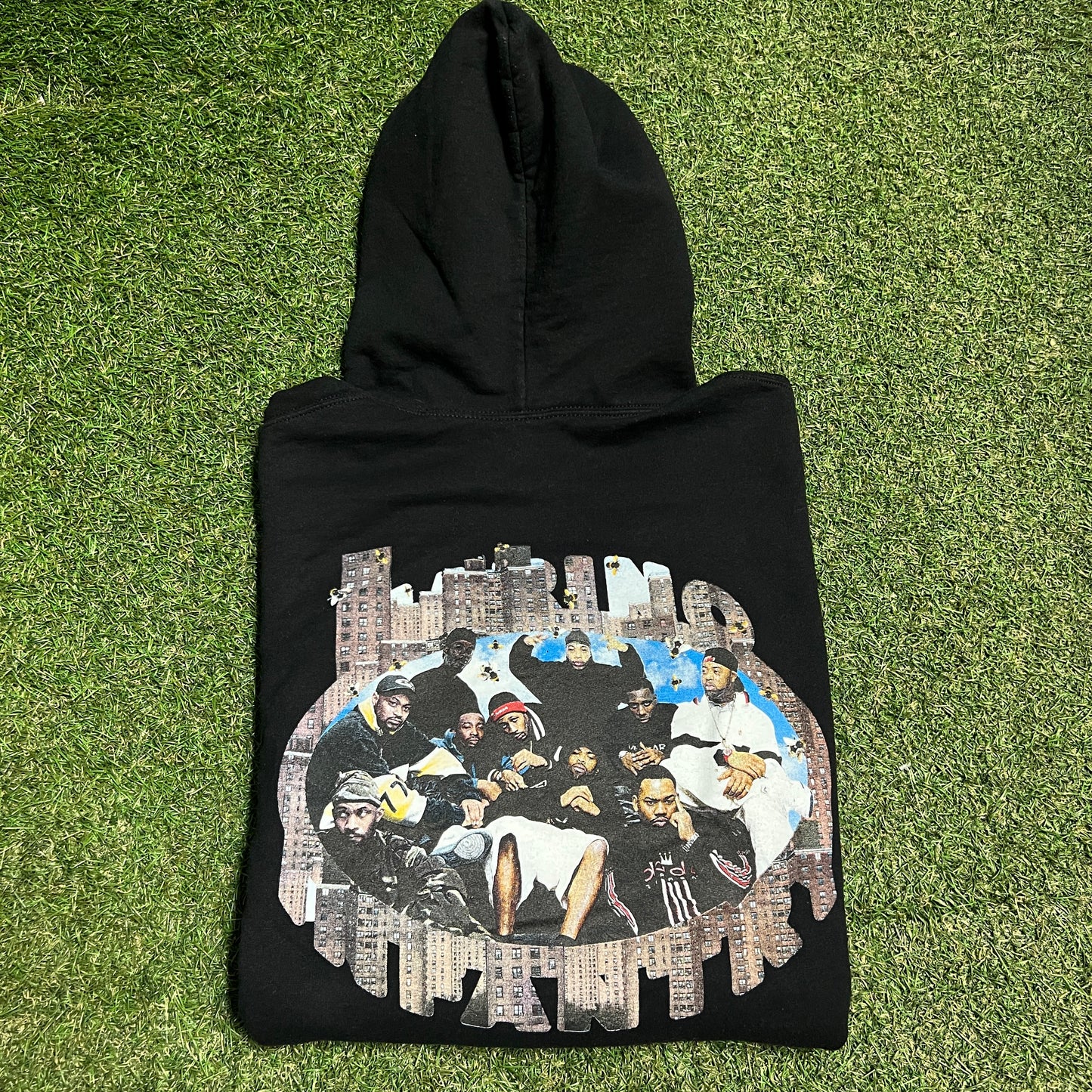 Marino Infantry Wu Tang Black Hoodie Size Large USED x13706
