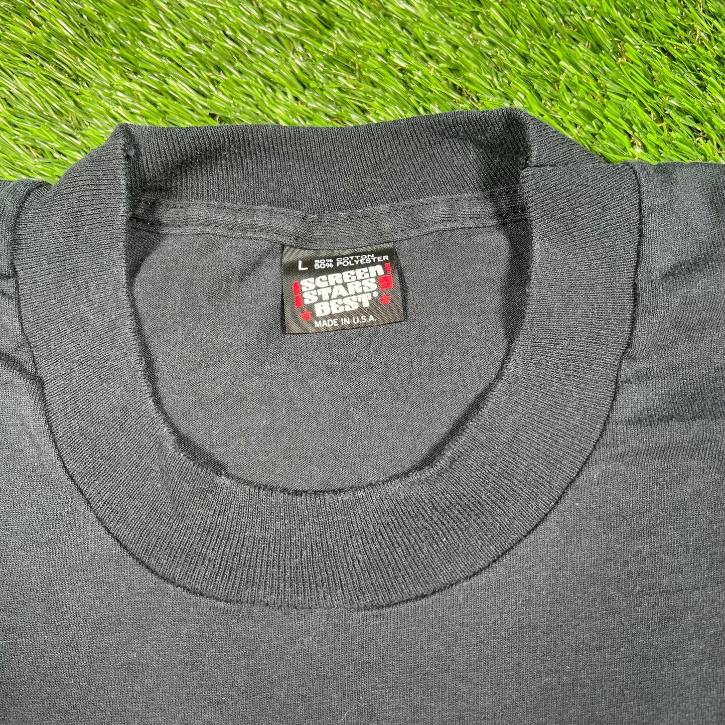 1990s IAMS Pet Foods Black Tee Size Large USED v16561