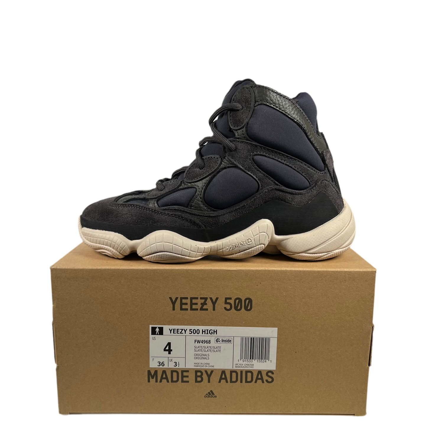 Yeezy 500 Hugh Slate (2019) Size 4 USED s18818