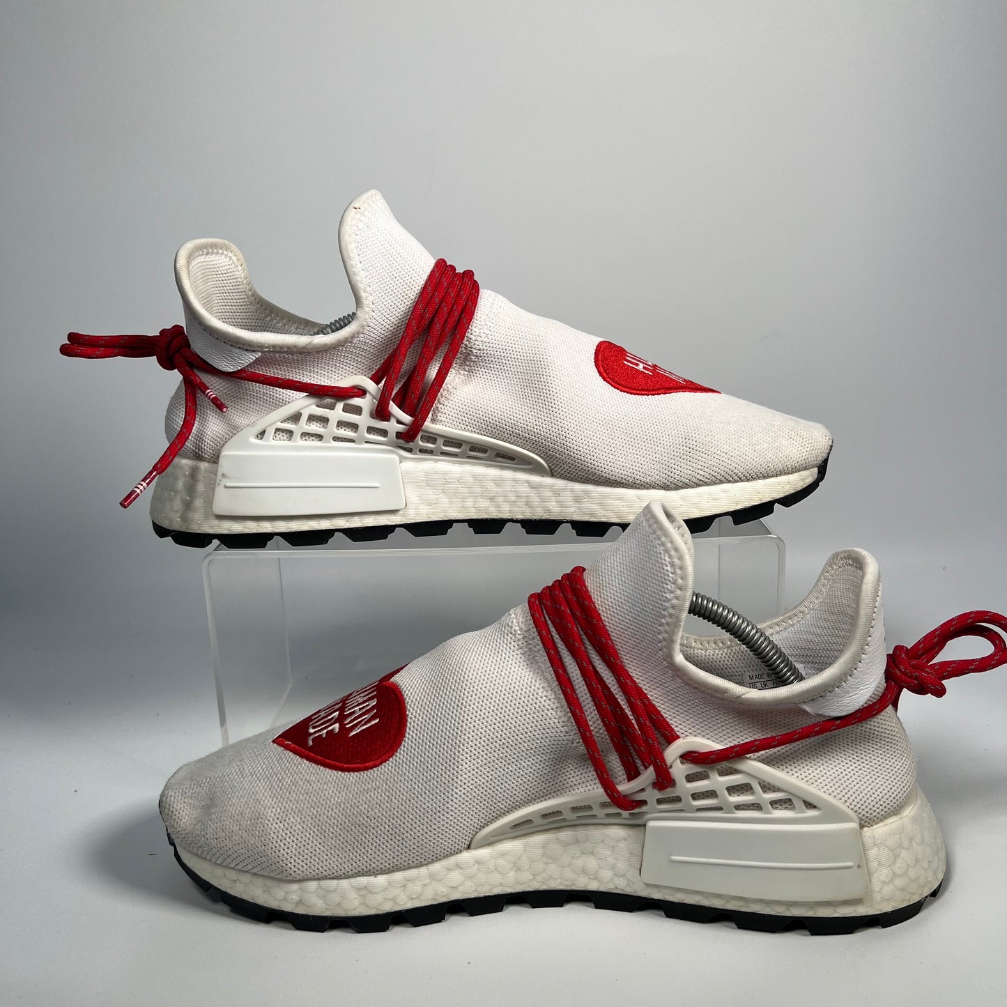 Adidas Pharrell Human Made White Red (2019) Size 11 USED s17617