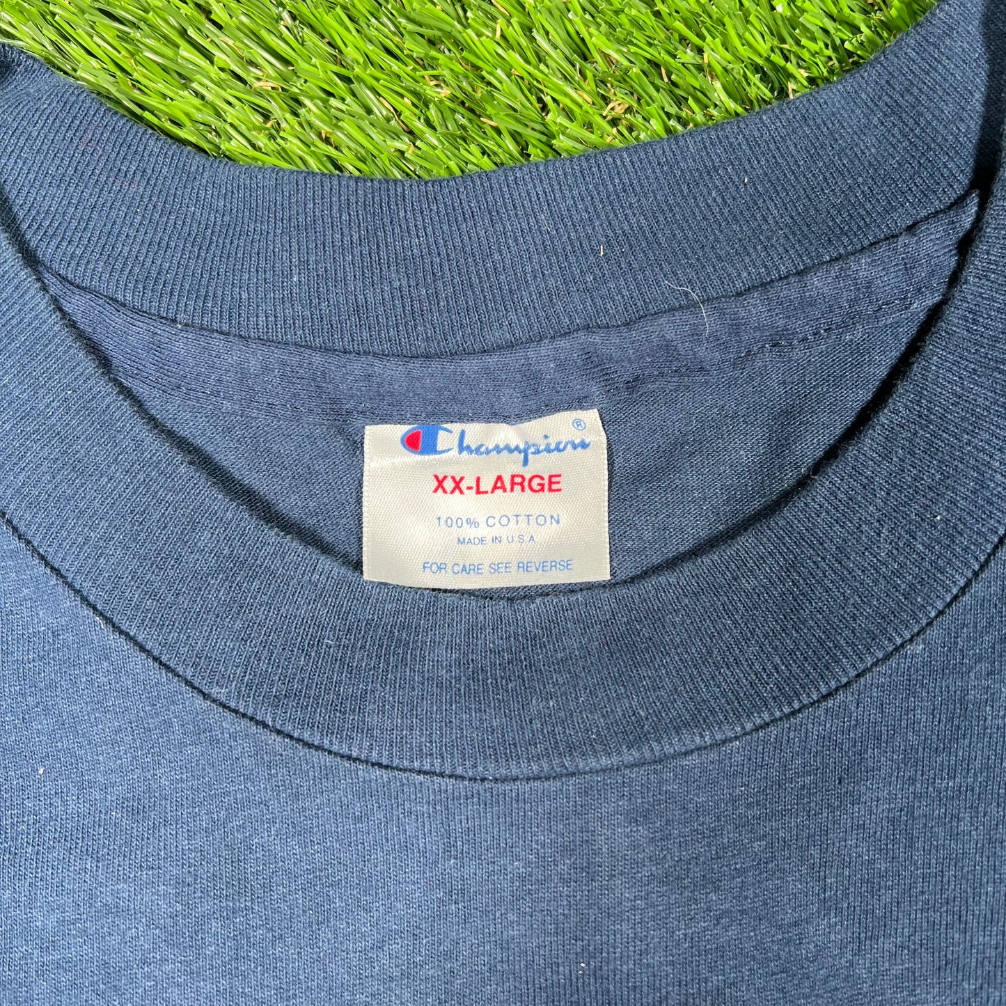 1990s Michigan Wolverines Navy Tee Size XXL USED v16863