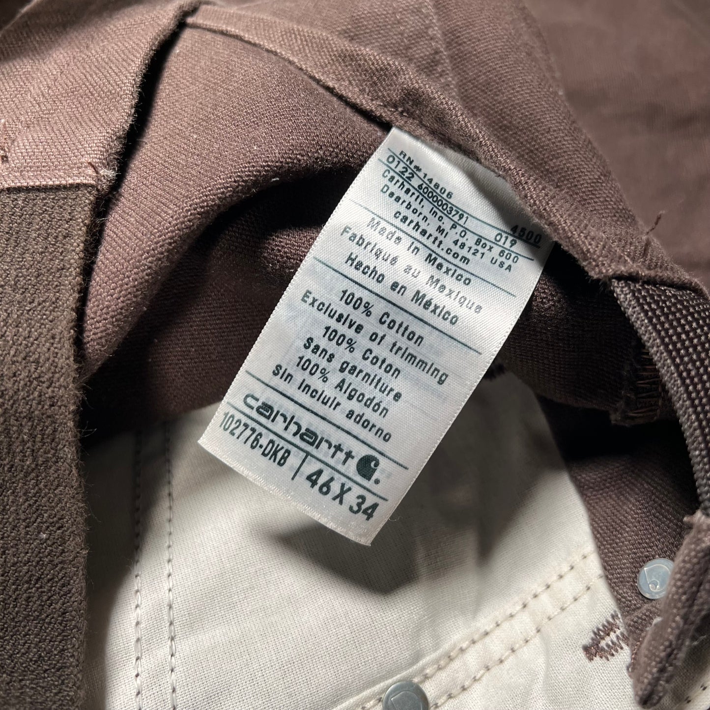Y2K Carhartt Brown Overalls Size 46 USED v19416
