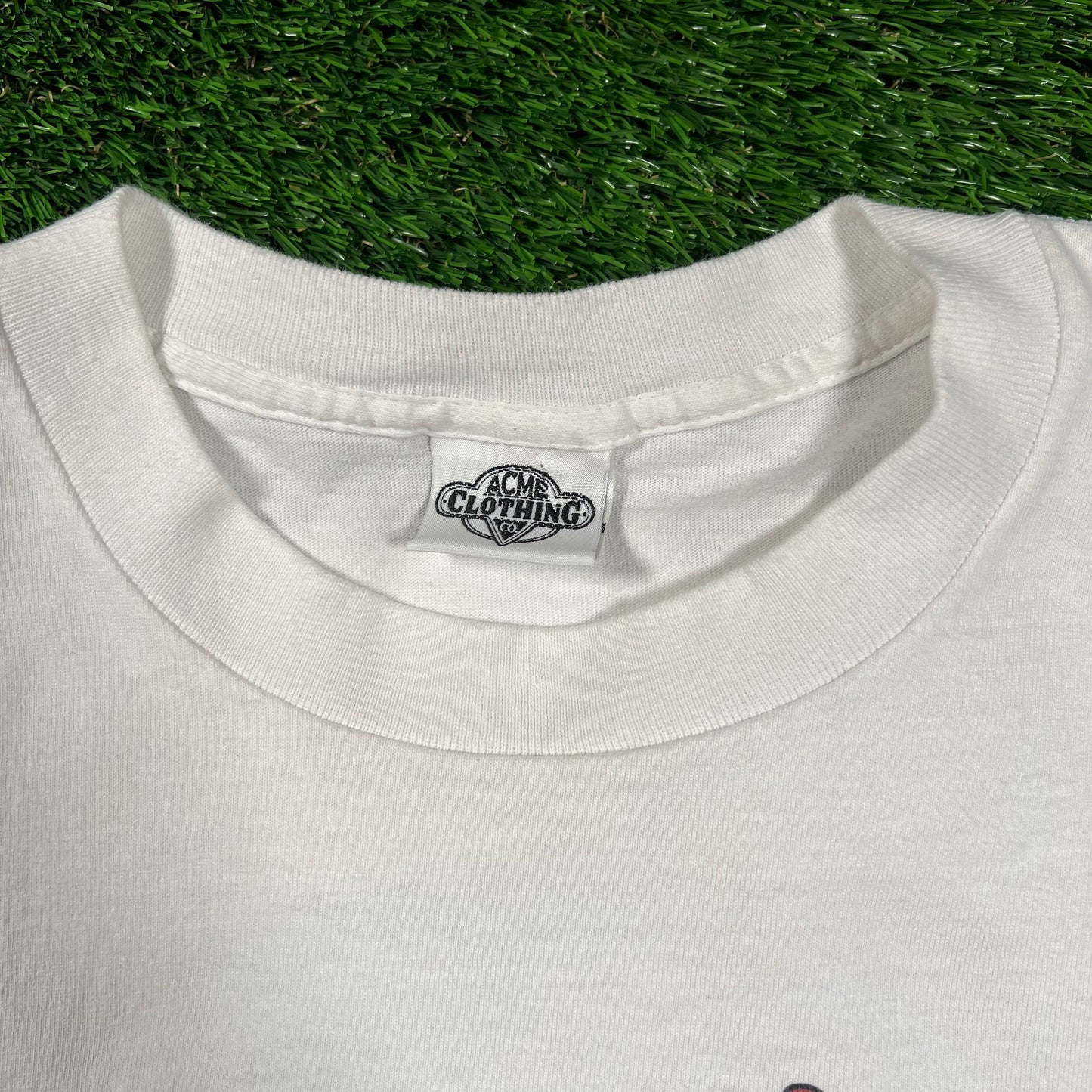 1990s Acme Looney Tunes "Family Photo" White Tee Size XL USED v18444