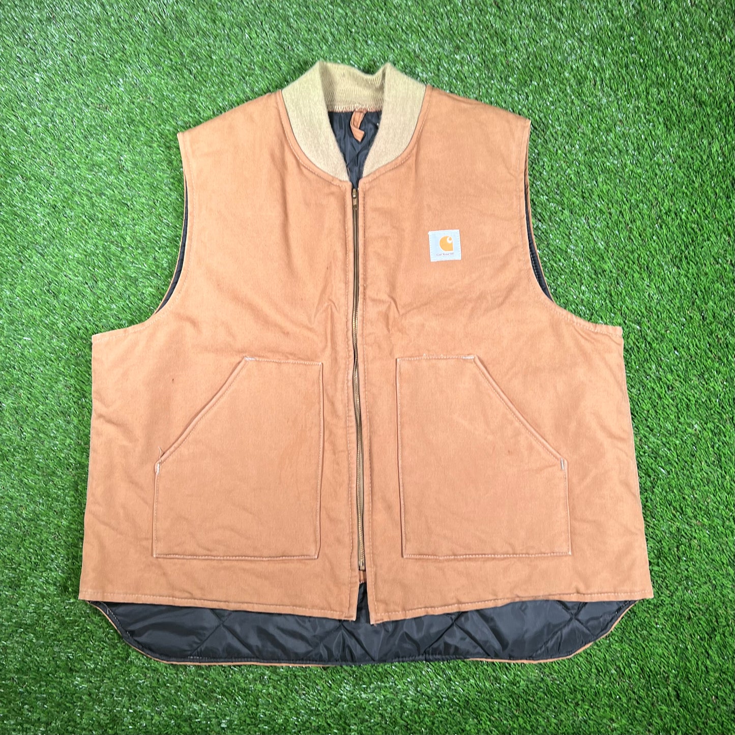 1990s Carhartt Brown Vest Size XXL USED V17063