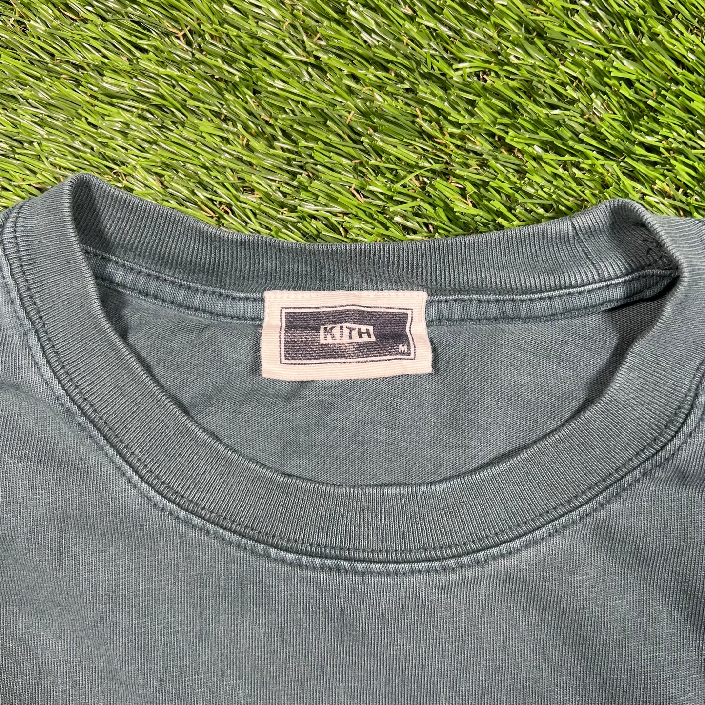 Kith Blue Logo Basic Longlseeve Size Medium USED x15189