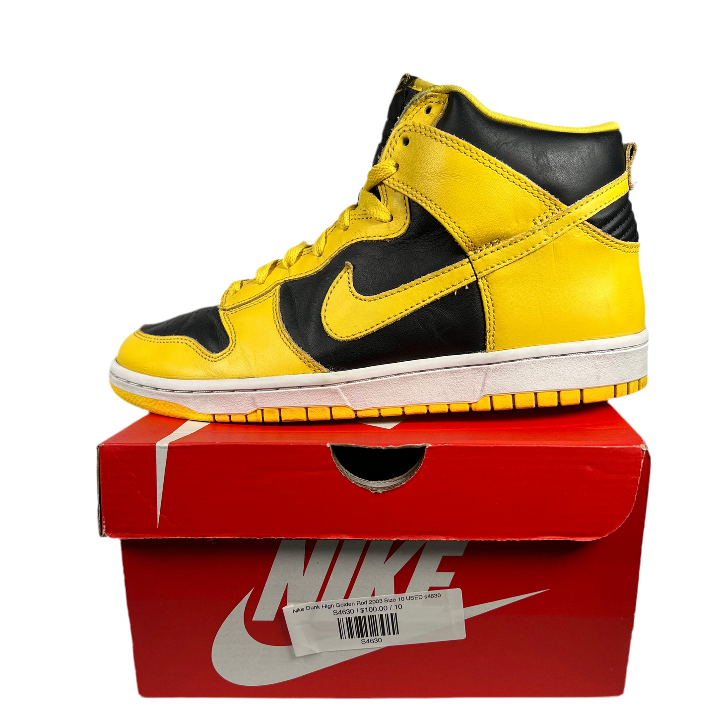Nike Dunk High Golden Rod (2003) Size 10 USED s4630