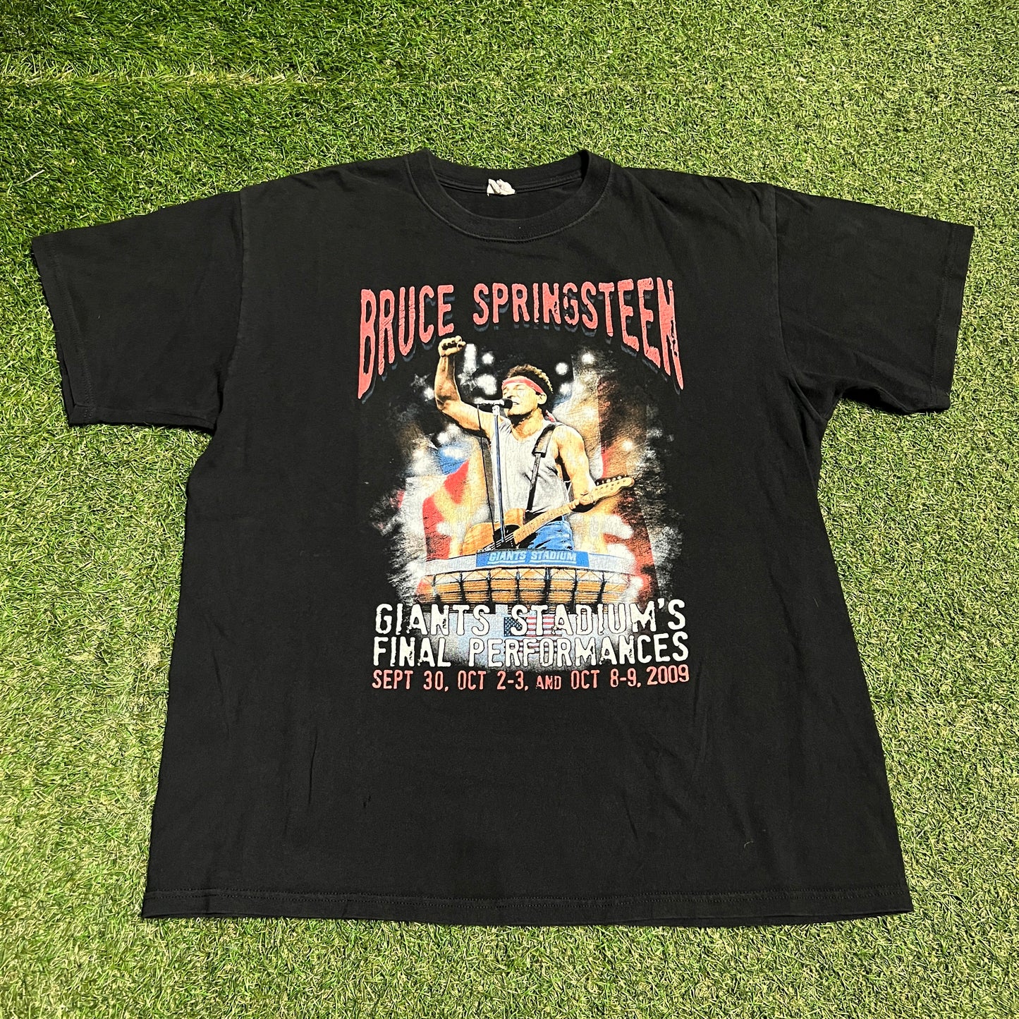 2009 Bruce Springsteen Final Performances Black Tee Size XL USED v16422