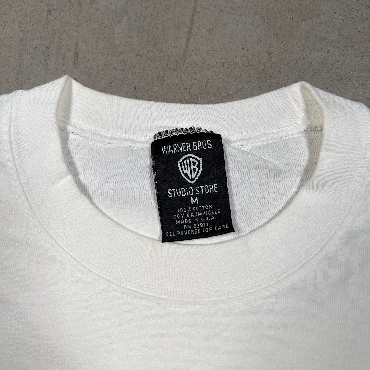 1990s WB Marvin the Martian Bowling Tee White Size Medium USED v19535