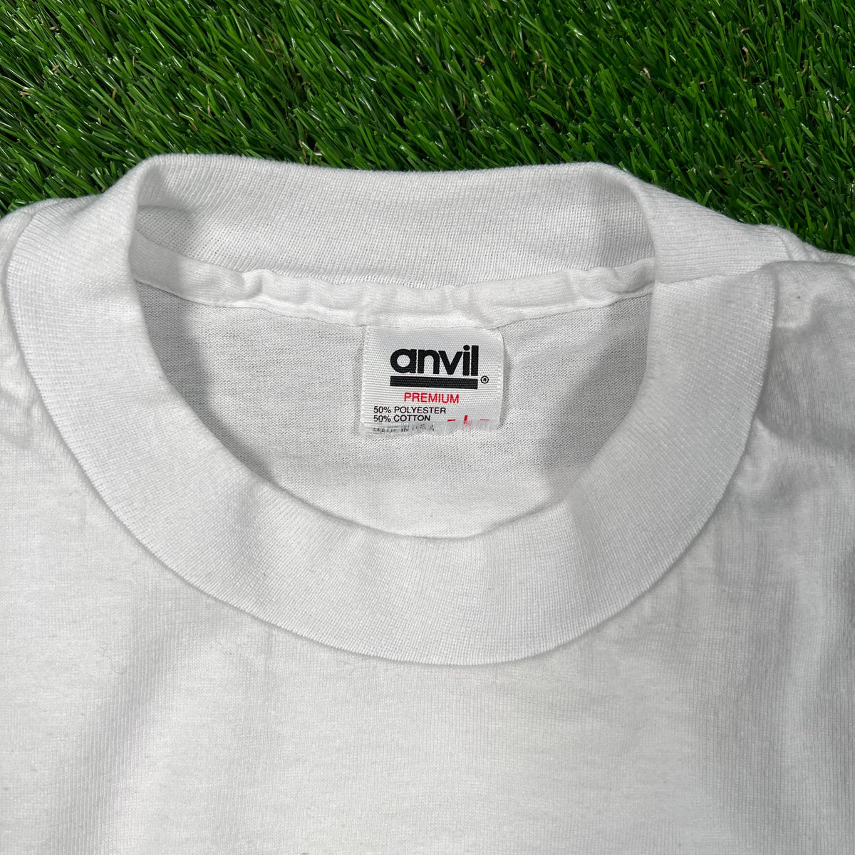 1990s AIDS Hotline White Tee Size Large USED v18642