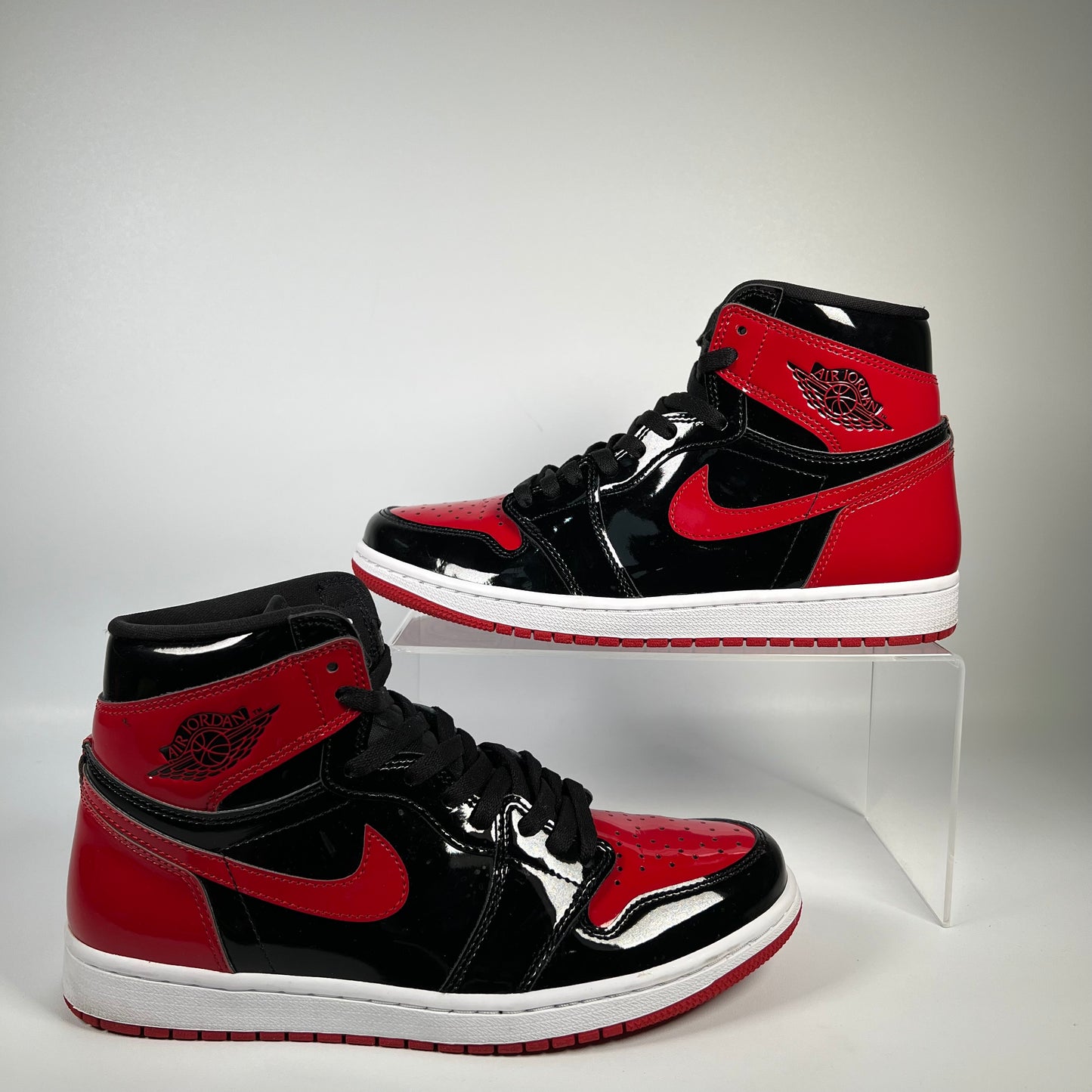 Jordan 1 High Patent Bred (2021) Size 9.5 USED s17924
