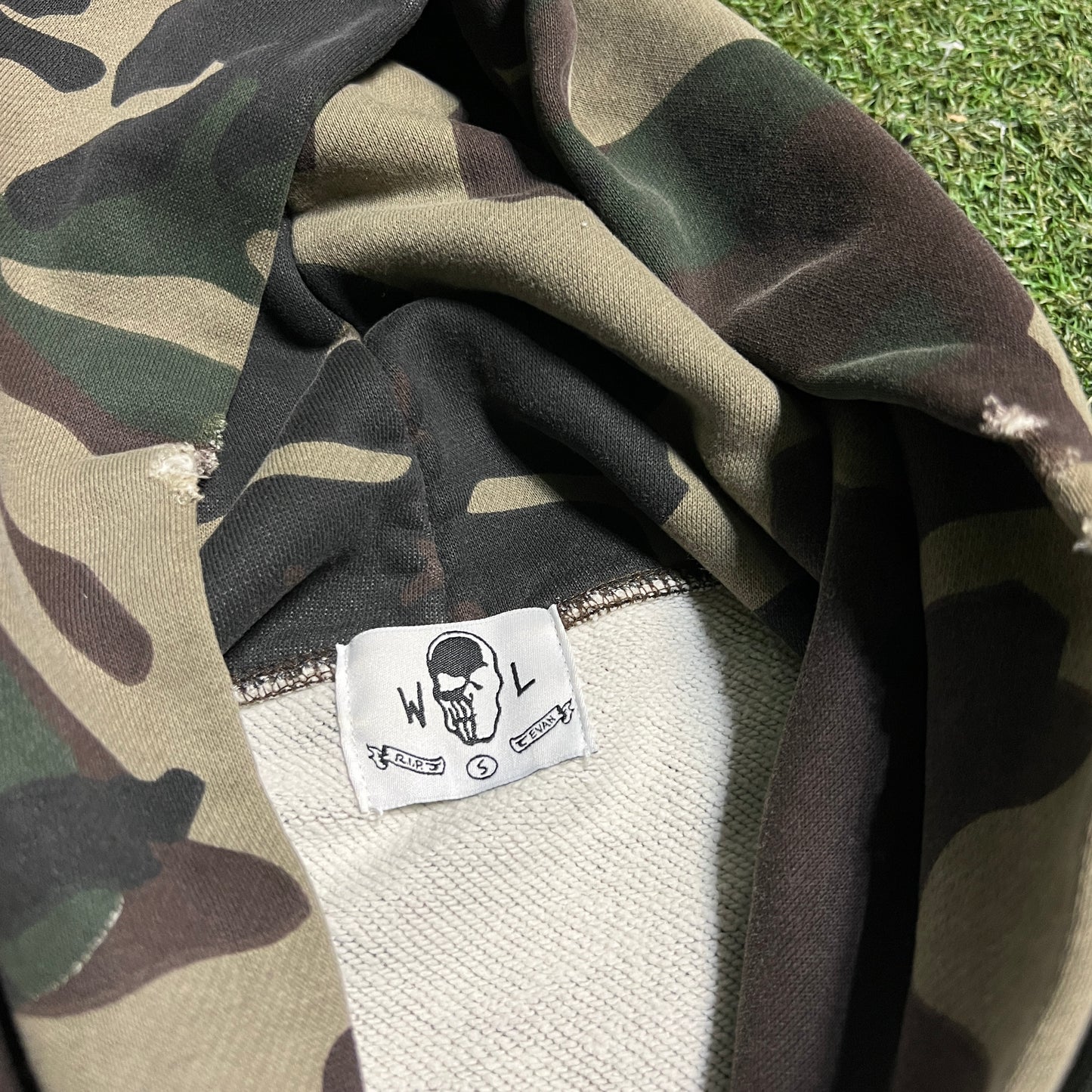 Warren Lotas Orange Reaper Camo Hoodie Size Small USED x14152