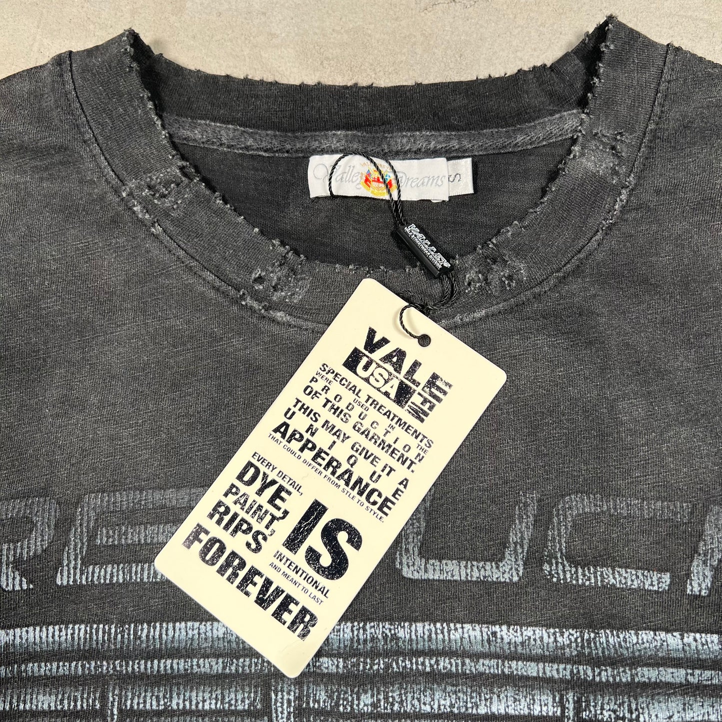 Vale Dreams "Pure Bucket" Black Tee Size Small NEW x17406