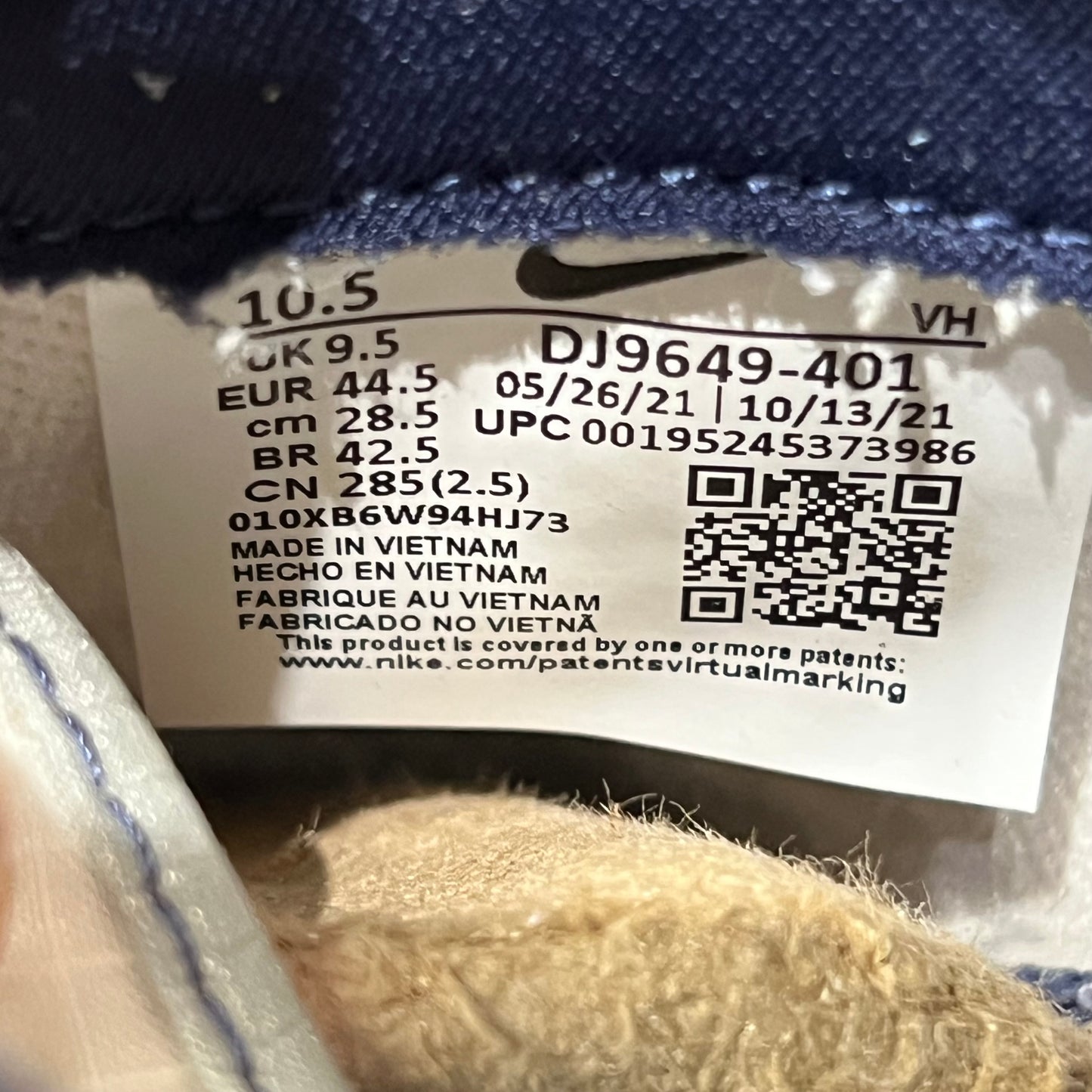 Nike Dunk Low Union Passport Pack Pistachio (2022) Size 10.5 USED s21009